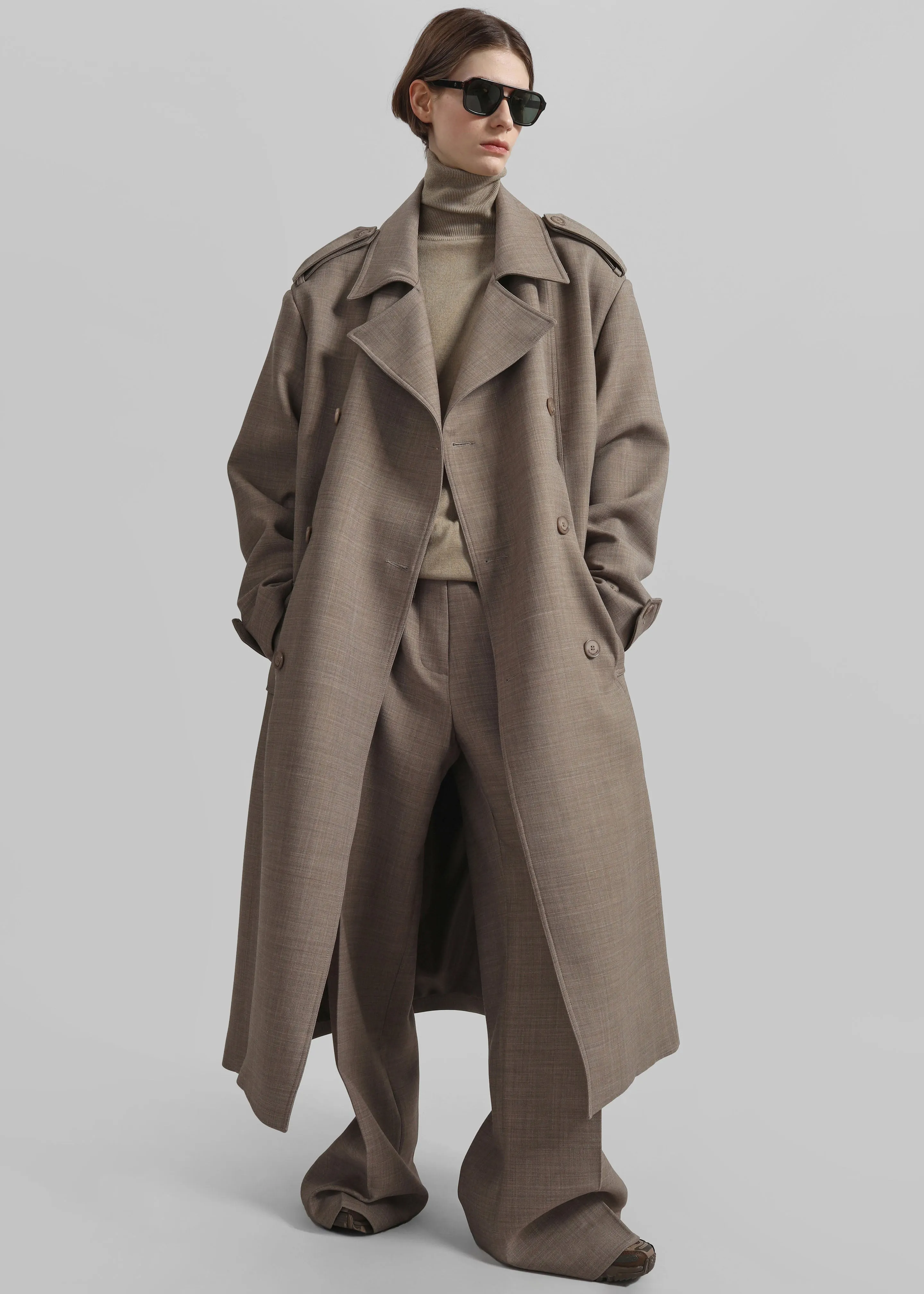 Brickell Trousers - Taupe Melange sold by Frankie Shop product image thumbnail 4