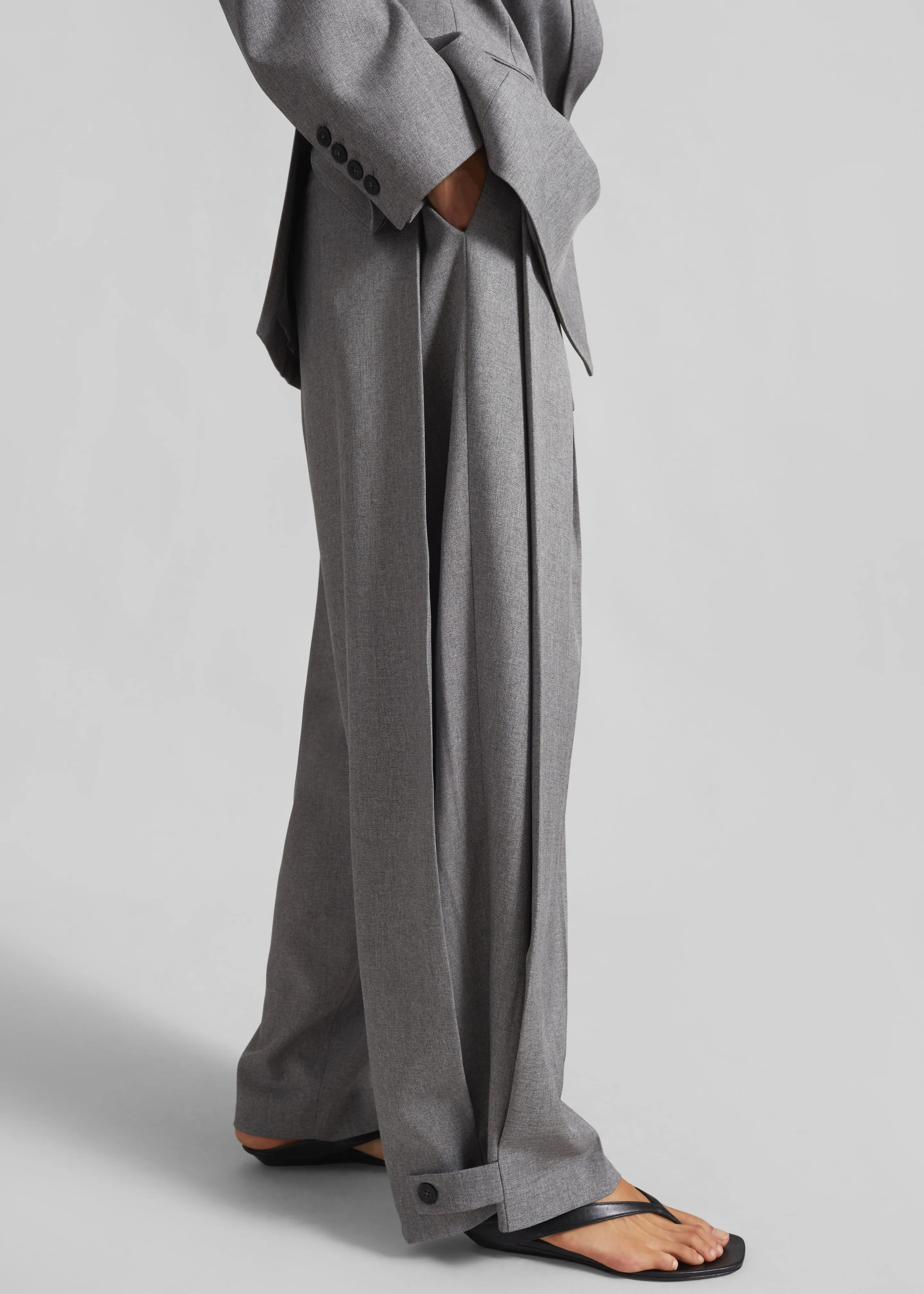 Vallsta Tailored Trousers - Grey Melange sold by Frankie Shop product image thumbnail 4