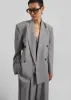 Vallsta Double-Breasted Blazer - Grey Melange sold by Frankie Shop