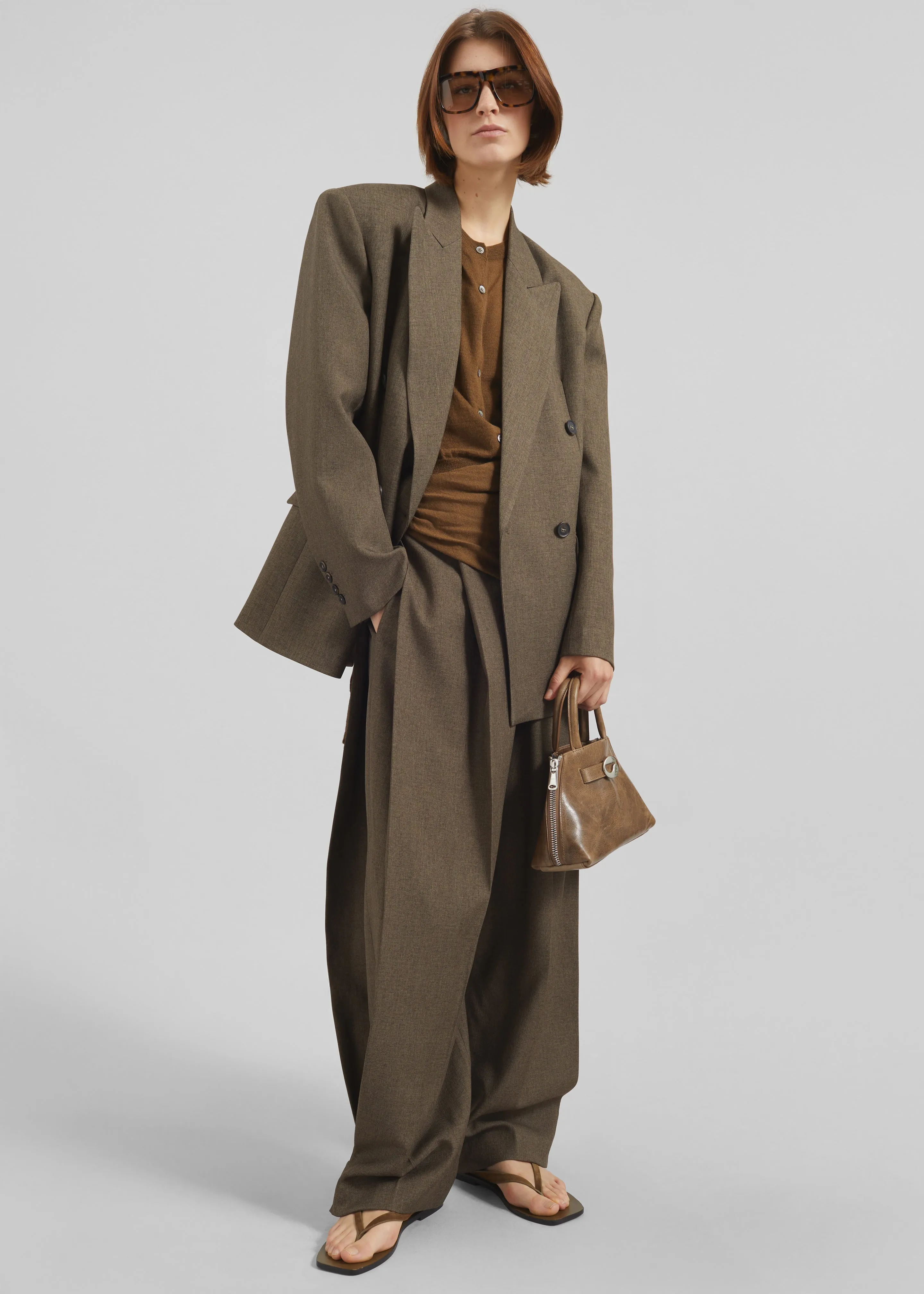 Vallsta Tailored Trousers - Brown Melange sold by Frankie Shop product image thumbnail 2