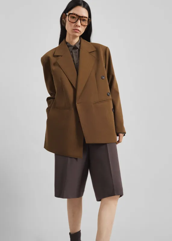Antwerp Wrap Blazer - Brown sold by Frankie Shop
