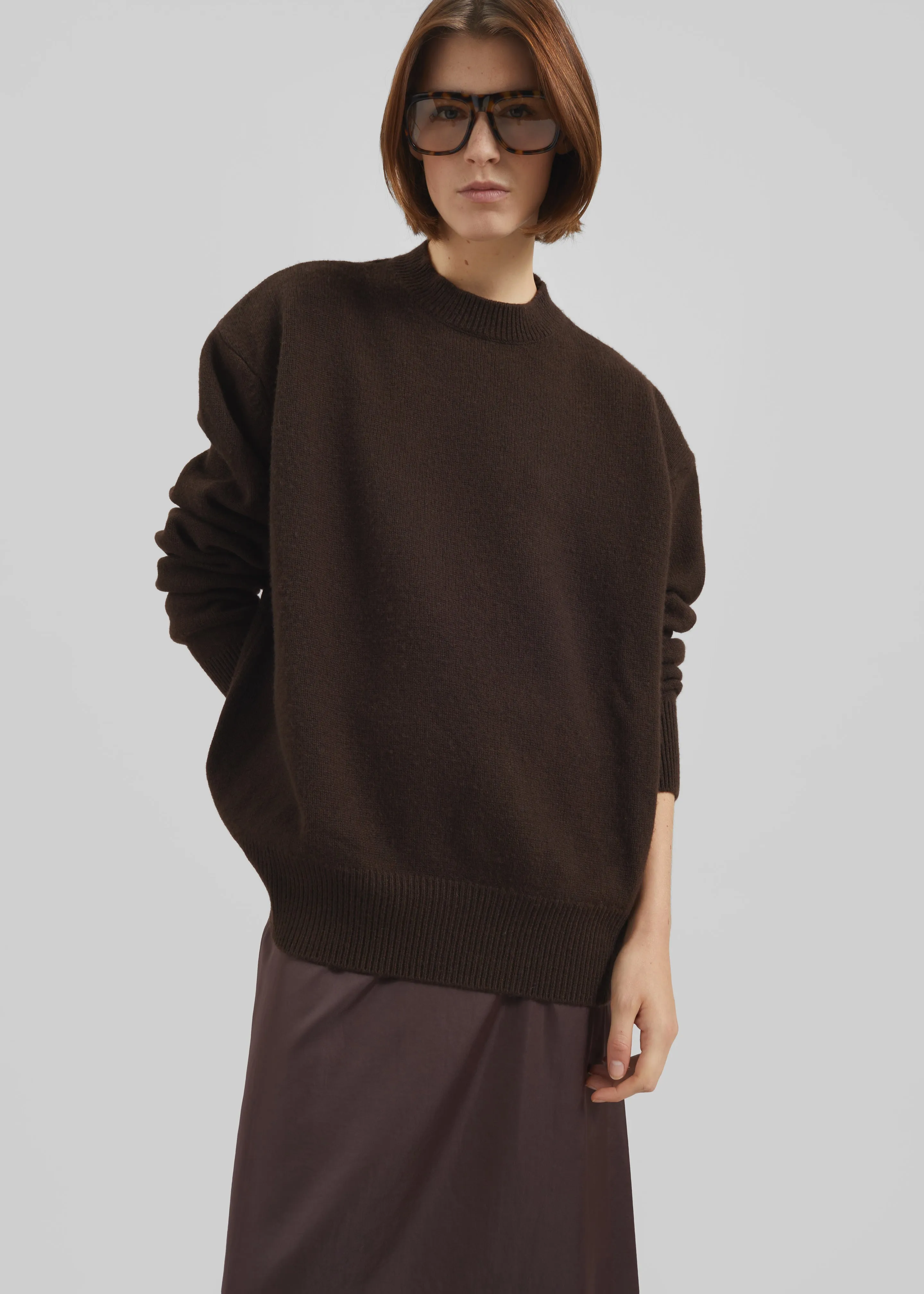 Rafaela Padded Knit Sweater - Dark Brown sold by Frankie Shop product image thumbnail 3