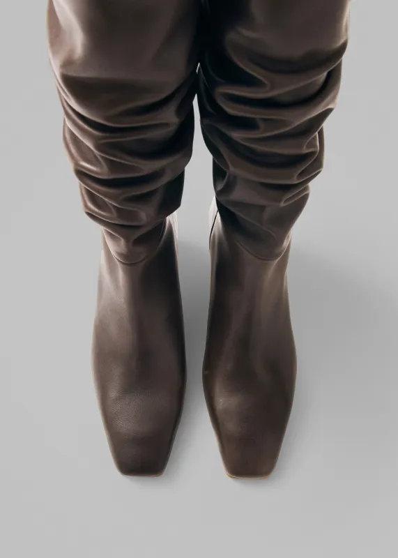 Alohas Kalila Leather Boots - Brown made by Alohas