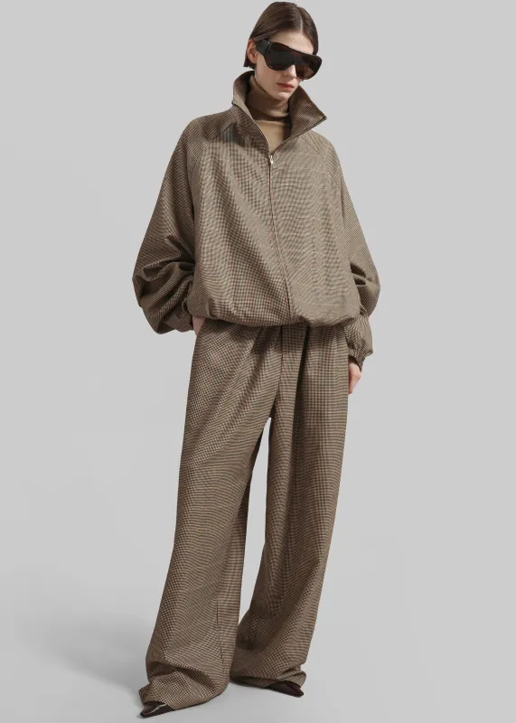 Baxter Houndstooth Track Pants - Beige sold by Frankie Shop