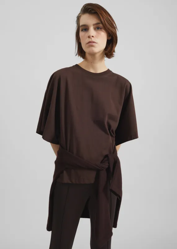 Modave Dolman Sleeve Tee - Brown sold by Frankie Shop