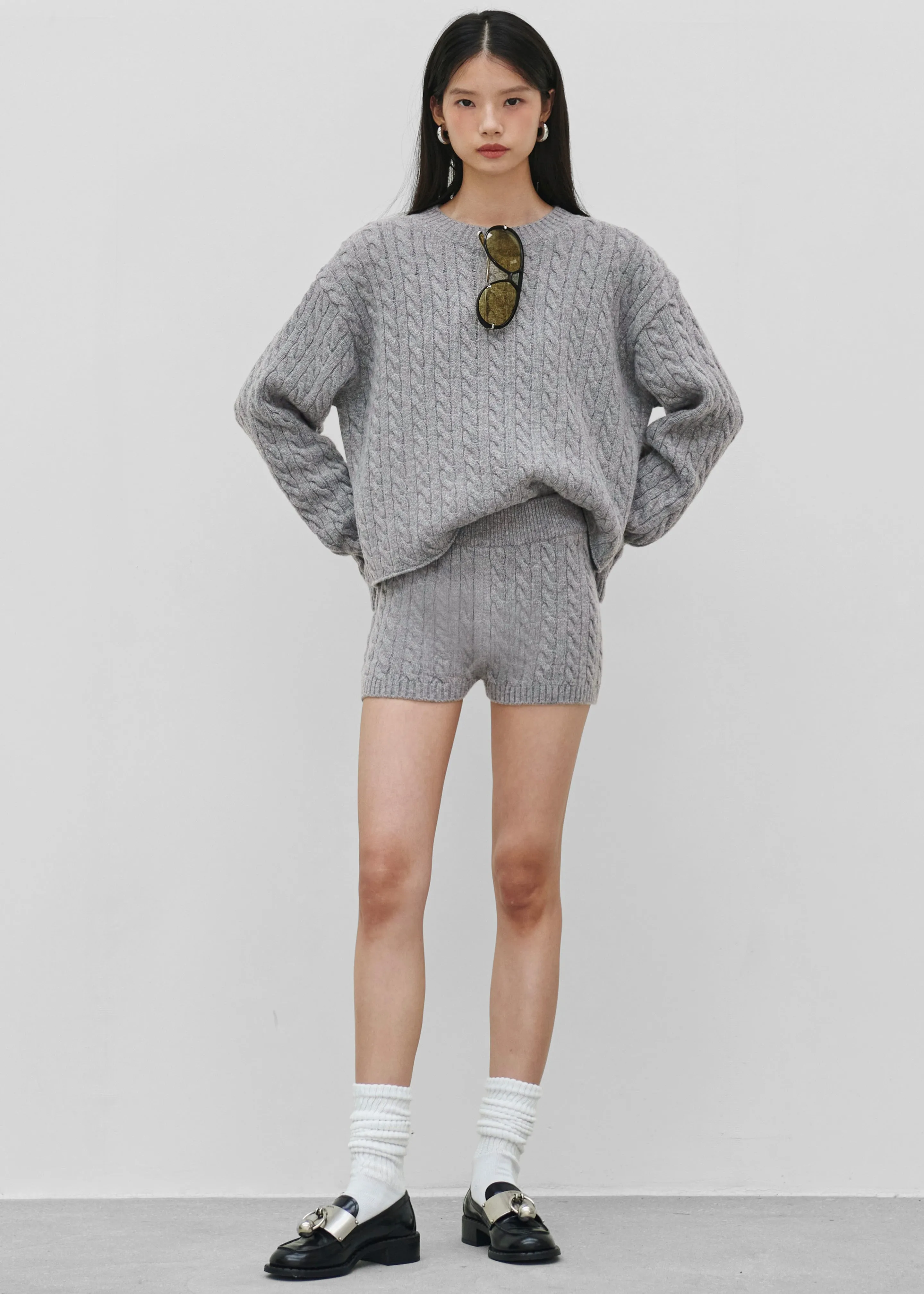 Brisbane Cropped Boxy Sweater - Grey sold by Frankie Shop product image thumbnail 2