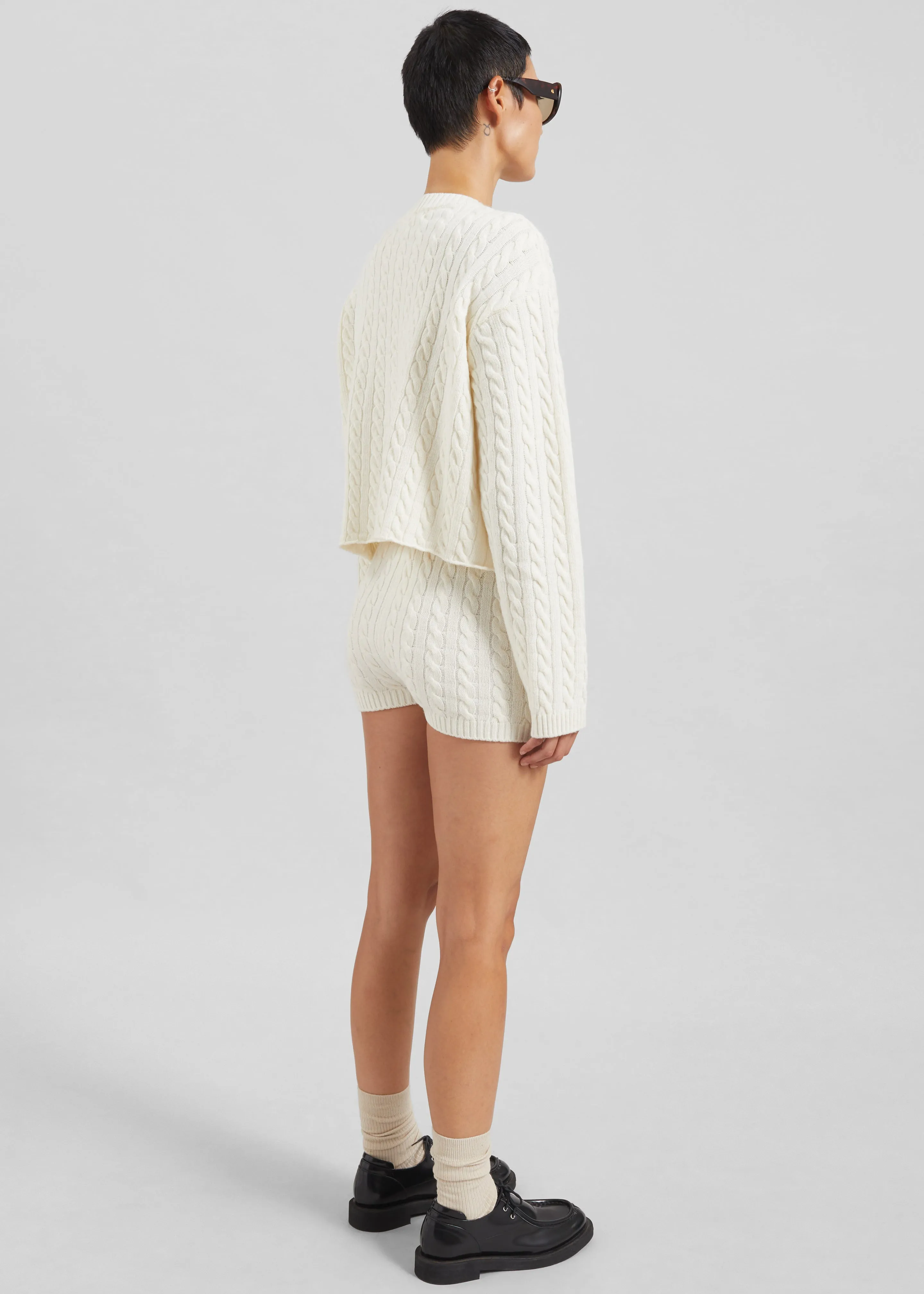 Brisbane Cropped Boxy Sweater - White sold by Frankie Shop product image thumbnail 5