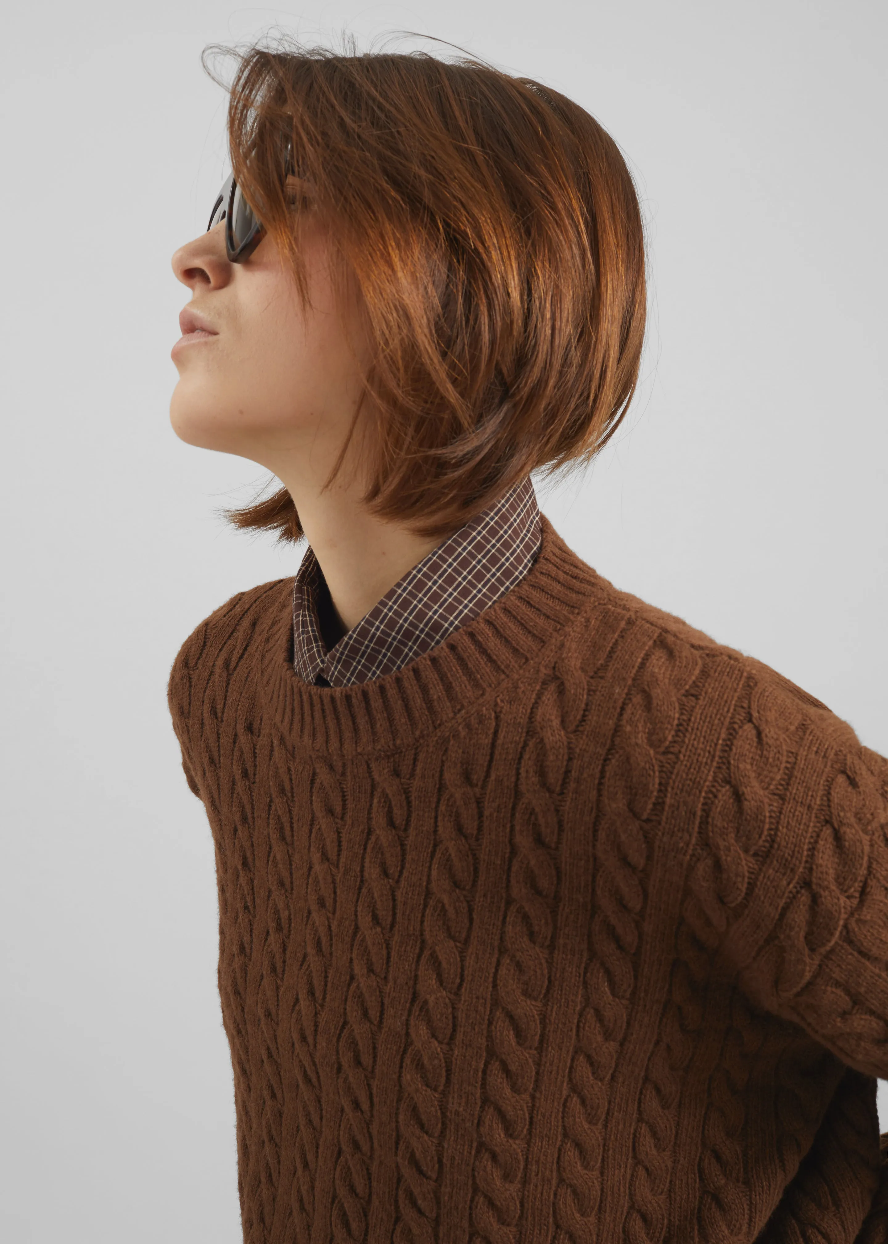 Brisbane Cropped Boxy Sweater - Brown sold by Frankie Shop product image thumbnail 5