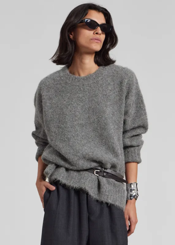 Samsøe Samsøe Sajeanne Sweater - Iron Gate sold by Frankie Shop