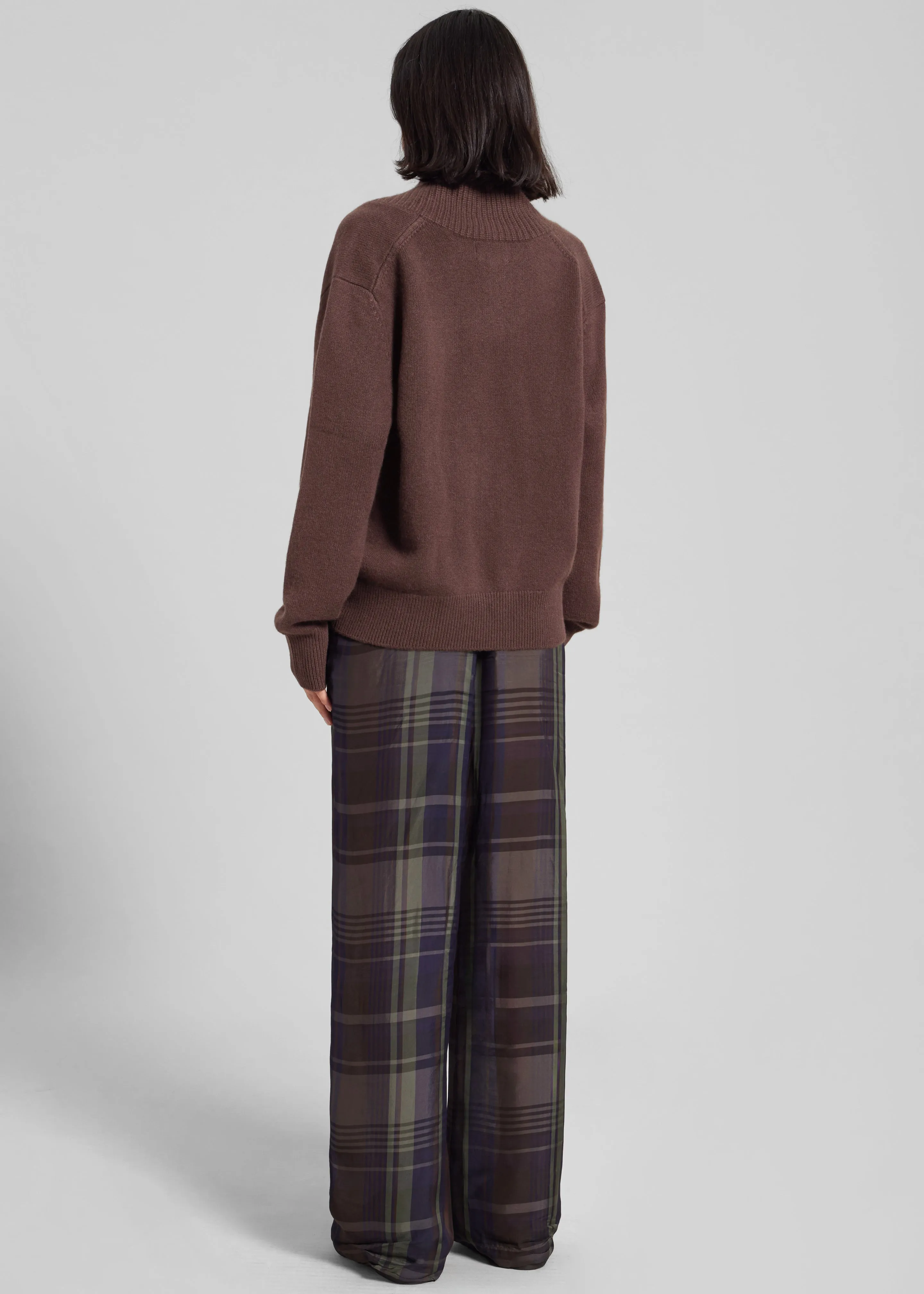 Loulou de Saison Makela Cashmere V-Neck Sweater - Brown sold by Frankie Shop product image thumbnail 5