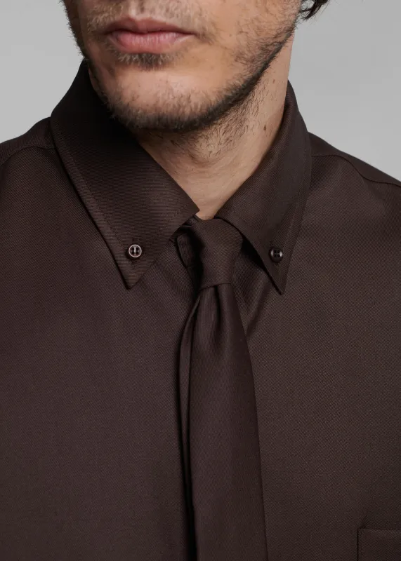 Kaden Wool Tie - Brown made by Frankie Shop