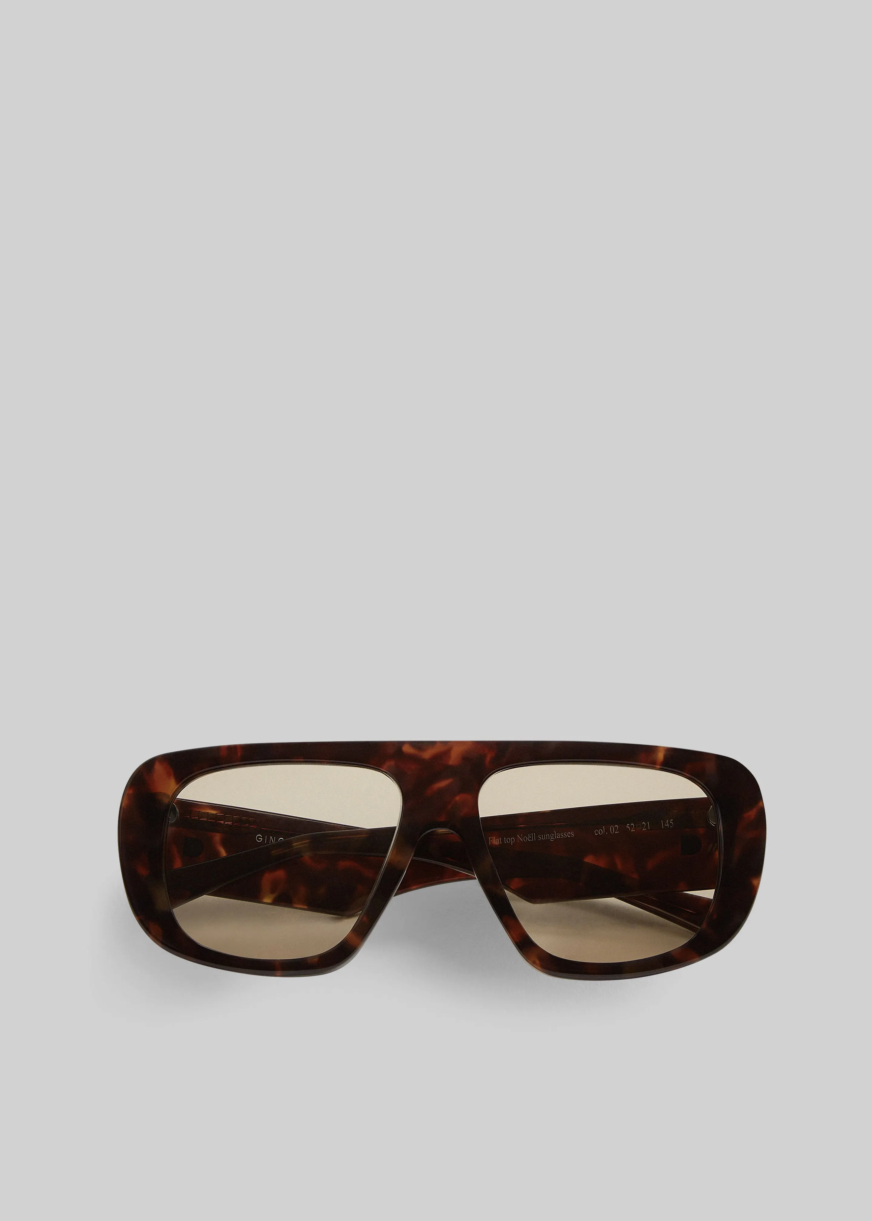 Gince Flat Top Noëll Sunglasses - Havana/Brown sold by Frankie Shop