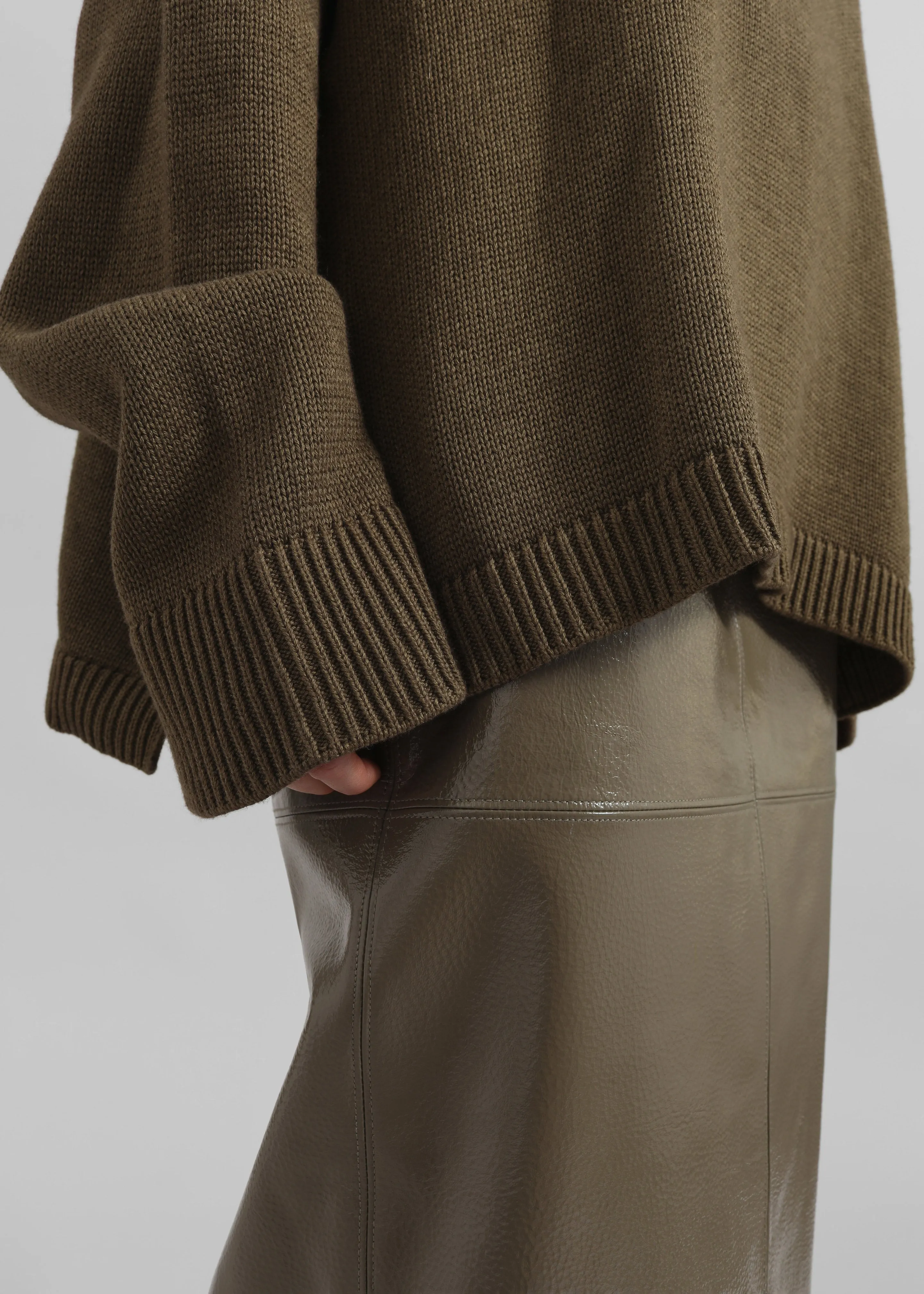 Rhea Trapeze Turtleneck - Olive sold by Frankie Shop product image thumbnail 5