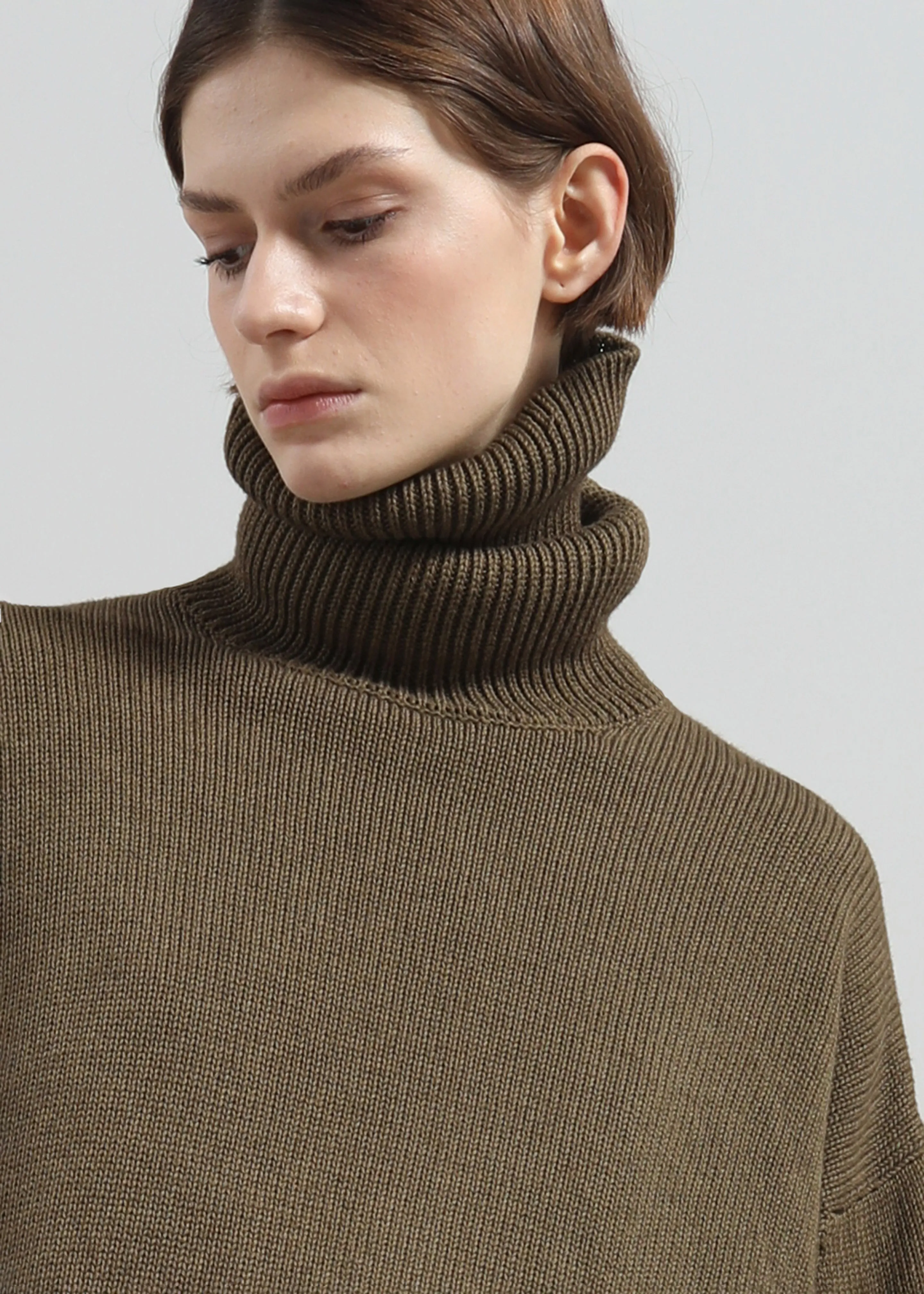 Rhea Trapeze Turtleneck - Olive sold by Frankie Shop product image thumbnail 3
