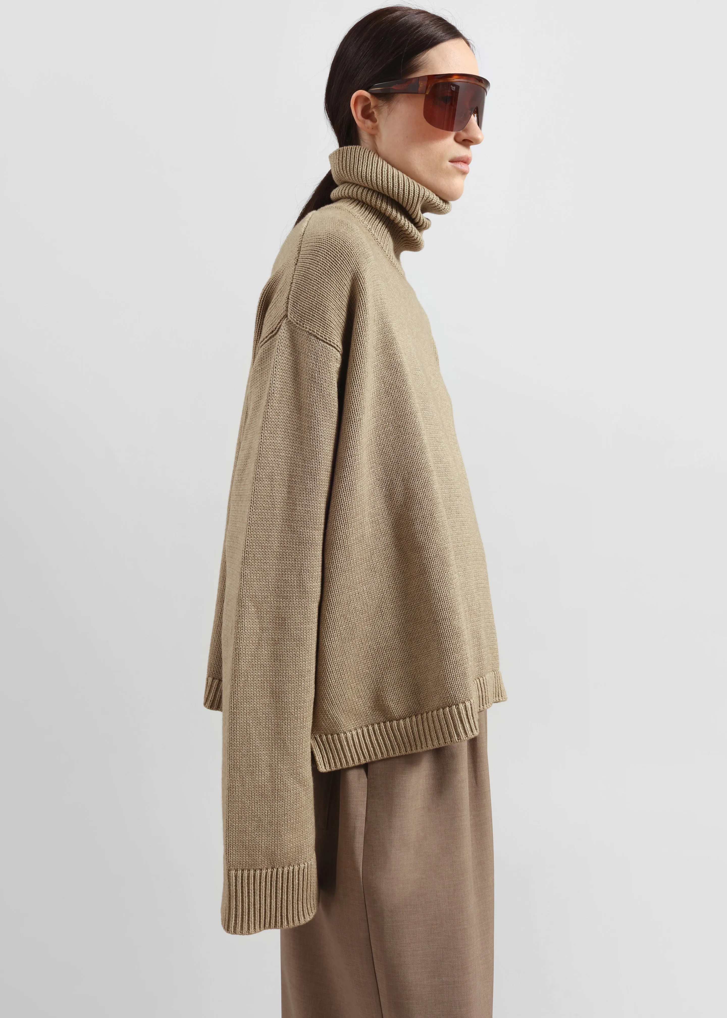Rhea Trapeze Turtleneck - Beige sold by Frankie Shop