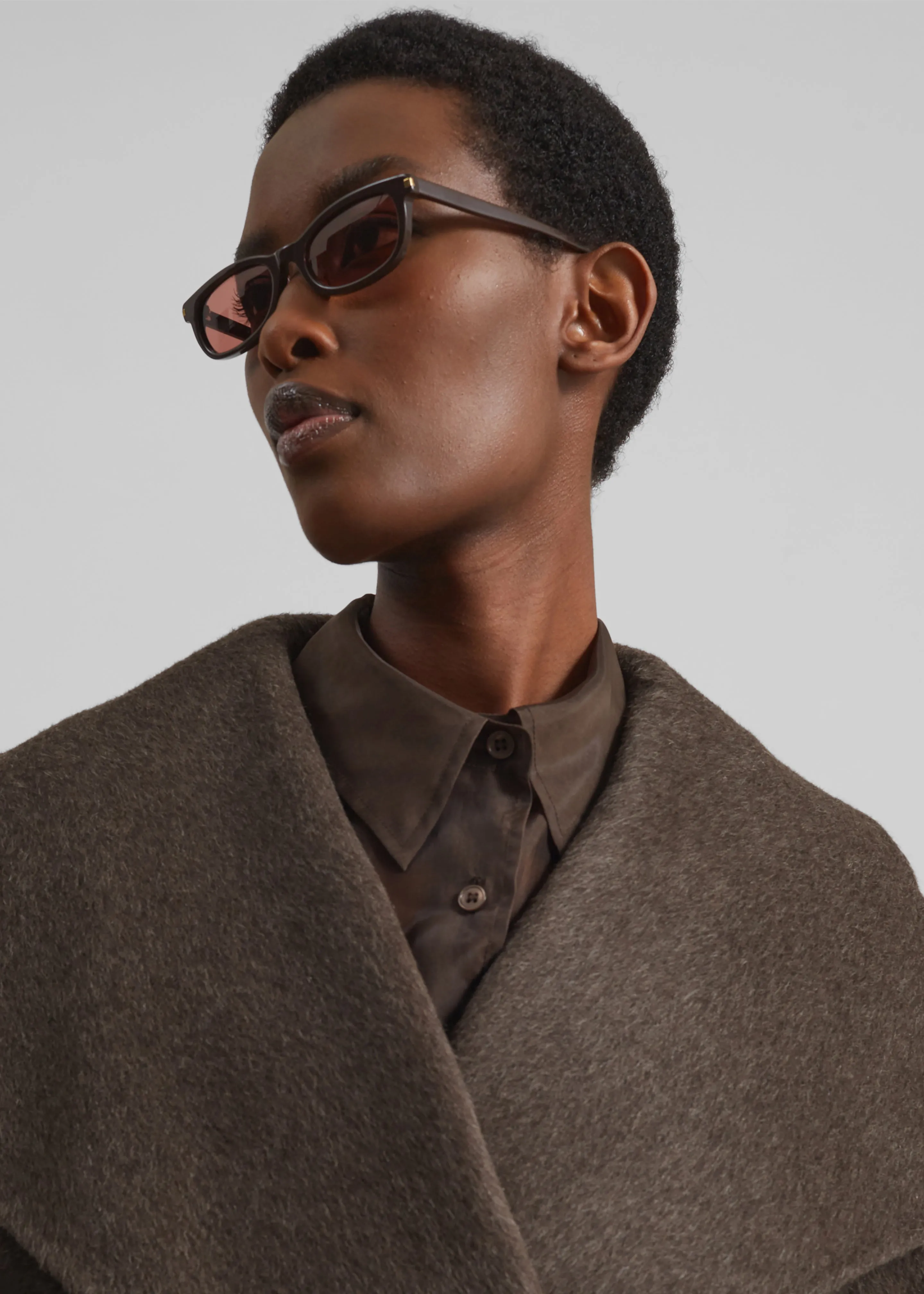 Gince Goods Danny Small Sunglasses - Chocolate Brown/Burgundy sold by Frankie Shop product image thumbnail 4