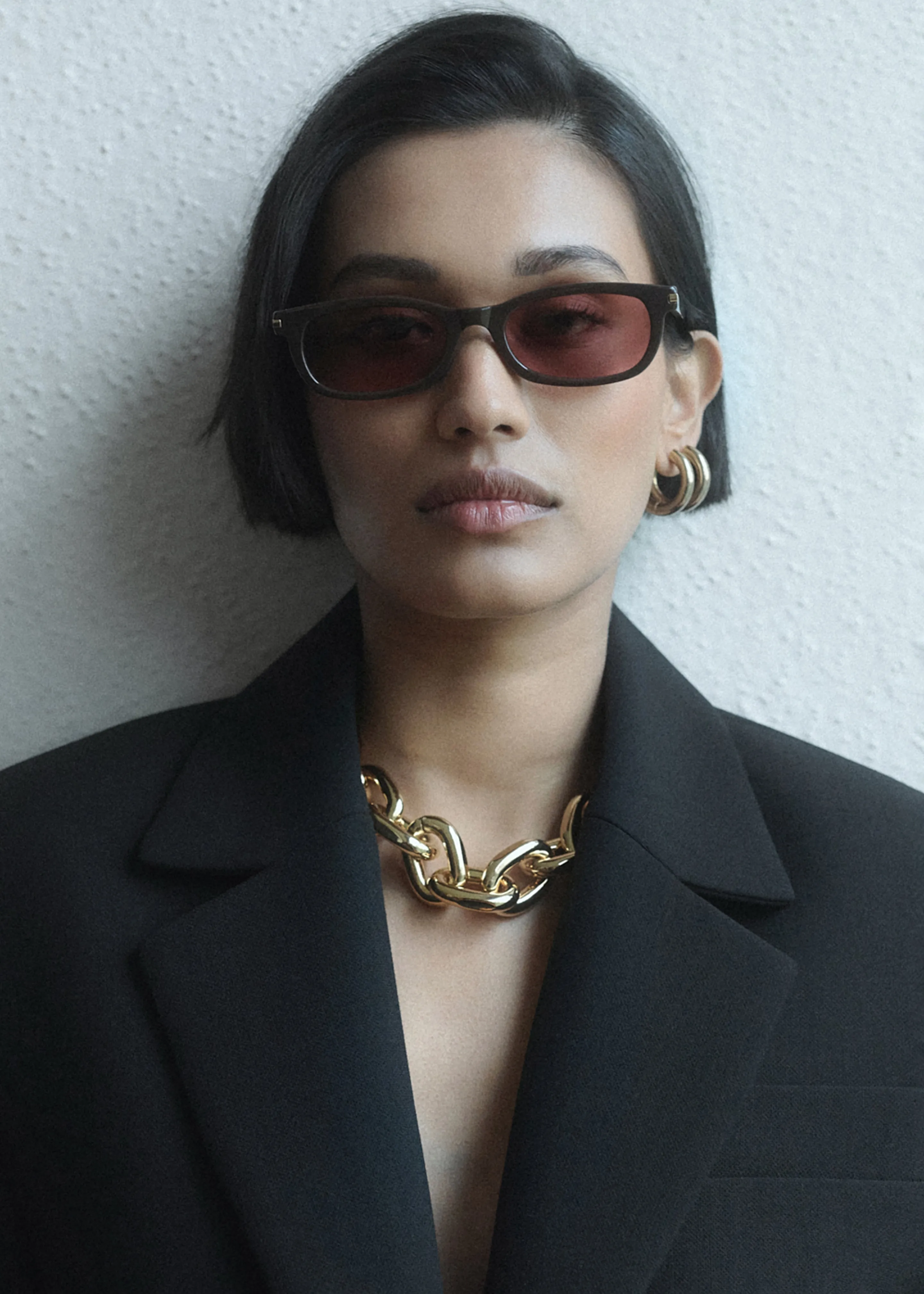 Gince Goods Danny Small Sunglasses - Chocolate Brown/Burgundy sold by Frankie Shop product image thumbnail 2