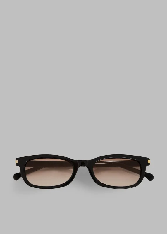 Gince Goods Danny Small Sunglasses - Black/Gradient Brown sold by Frankie Shop