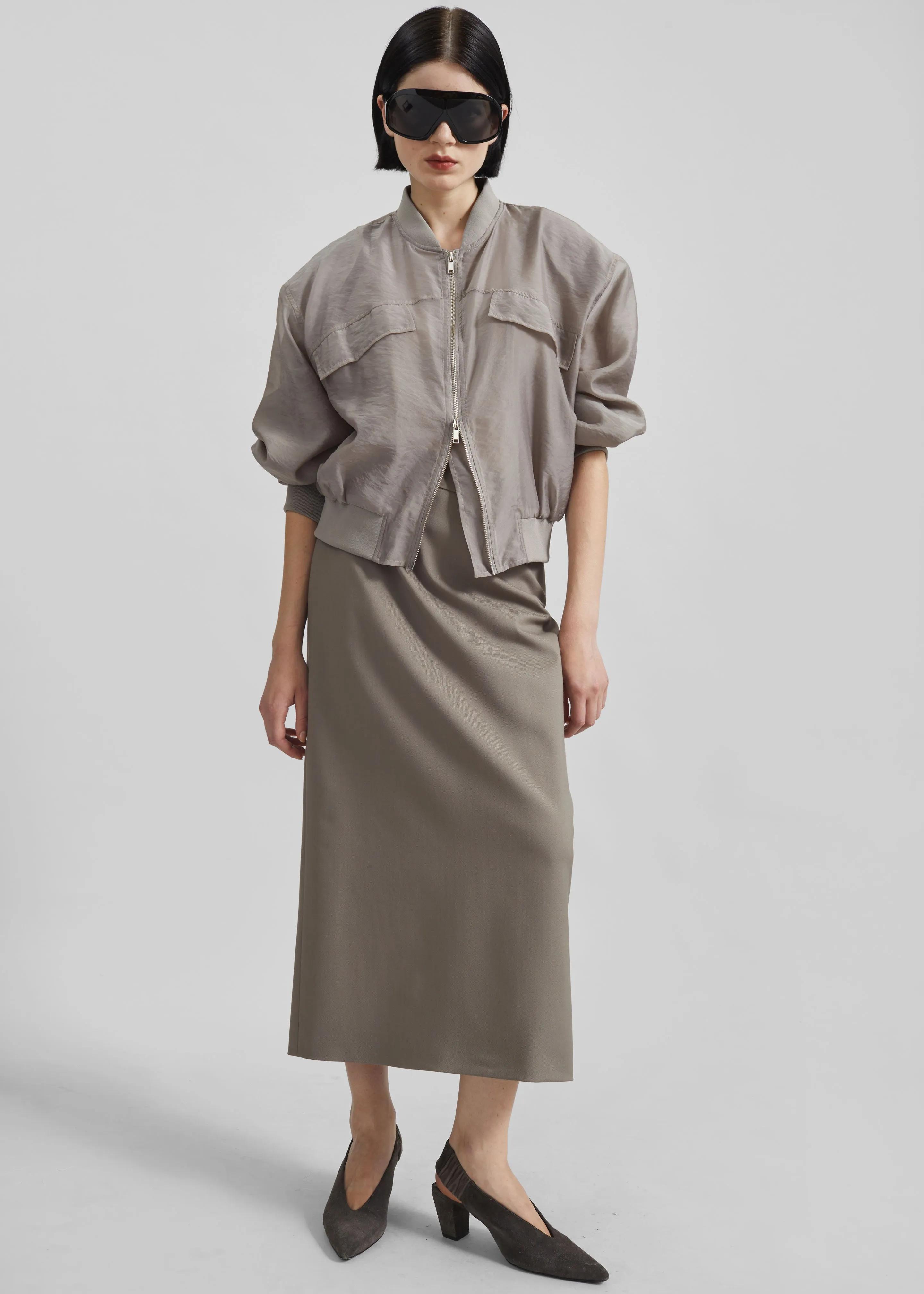 Gemena Padded Bomber Jacket - Taupe sold by Frankie Shop product image thumbnail 2