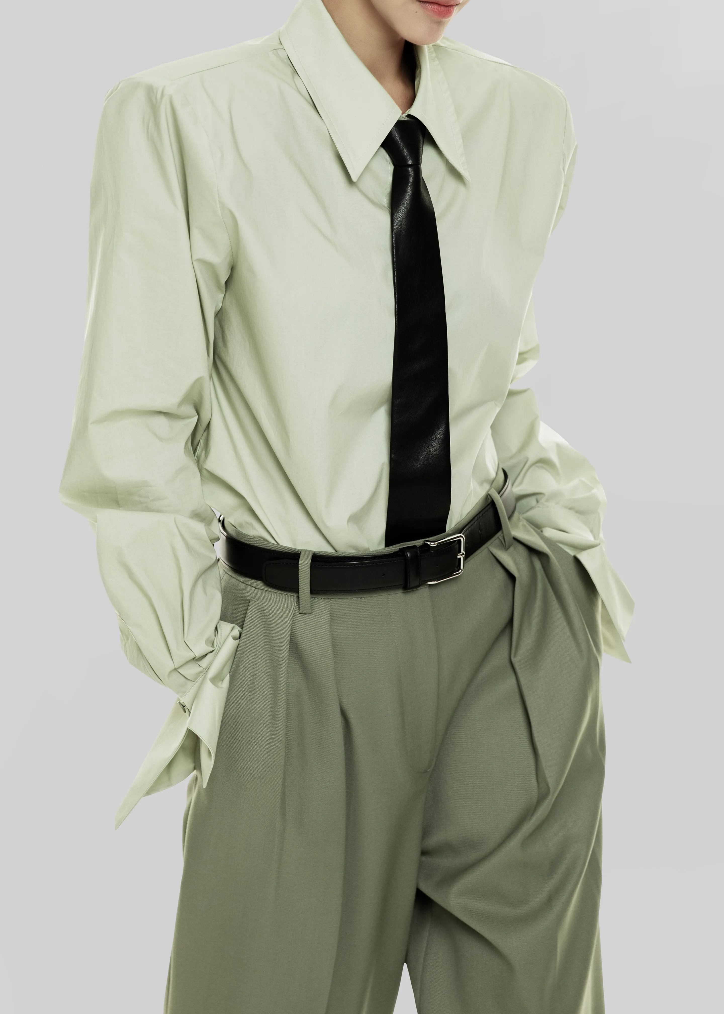 Leuven Padded Shirt - Sage sold by Frankie Shop product image thumbnail 2