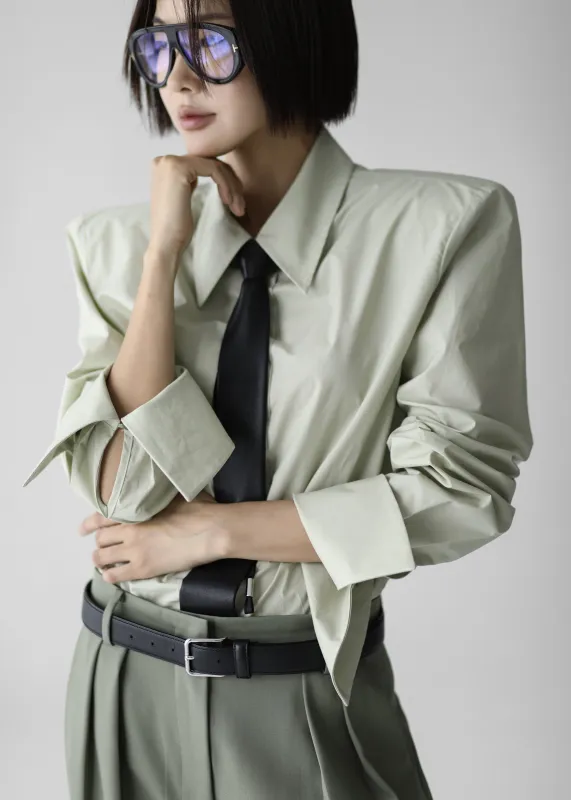 Leuven Padded Shirt - Sage sold by Frankie Shop