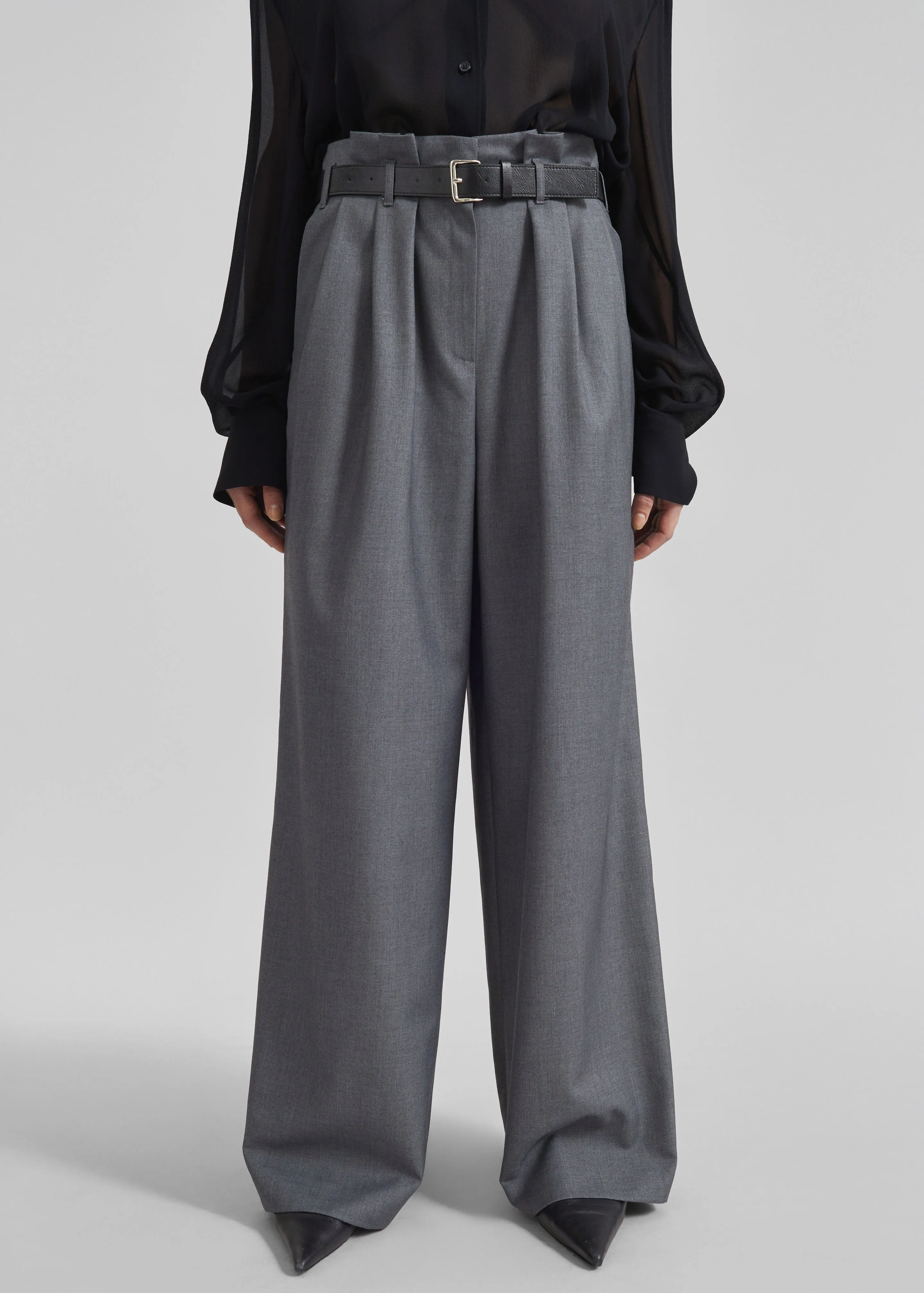 Dulverton Pleated Trousers - Grey sold by Frankie Shop product image thumbnail 2