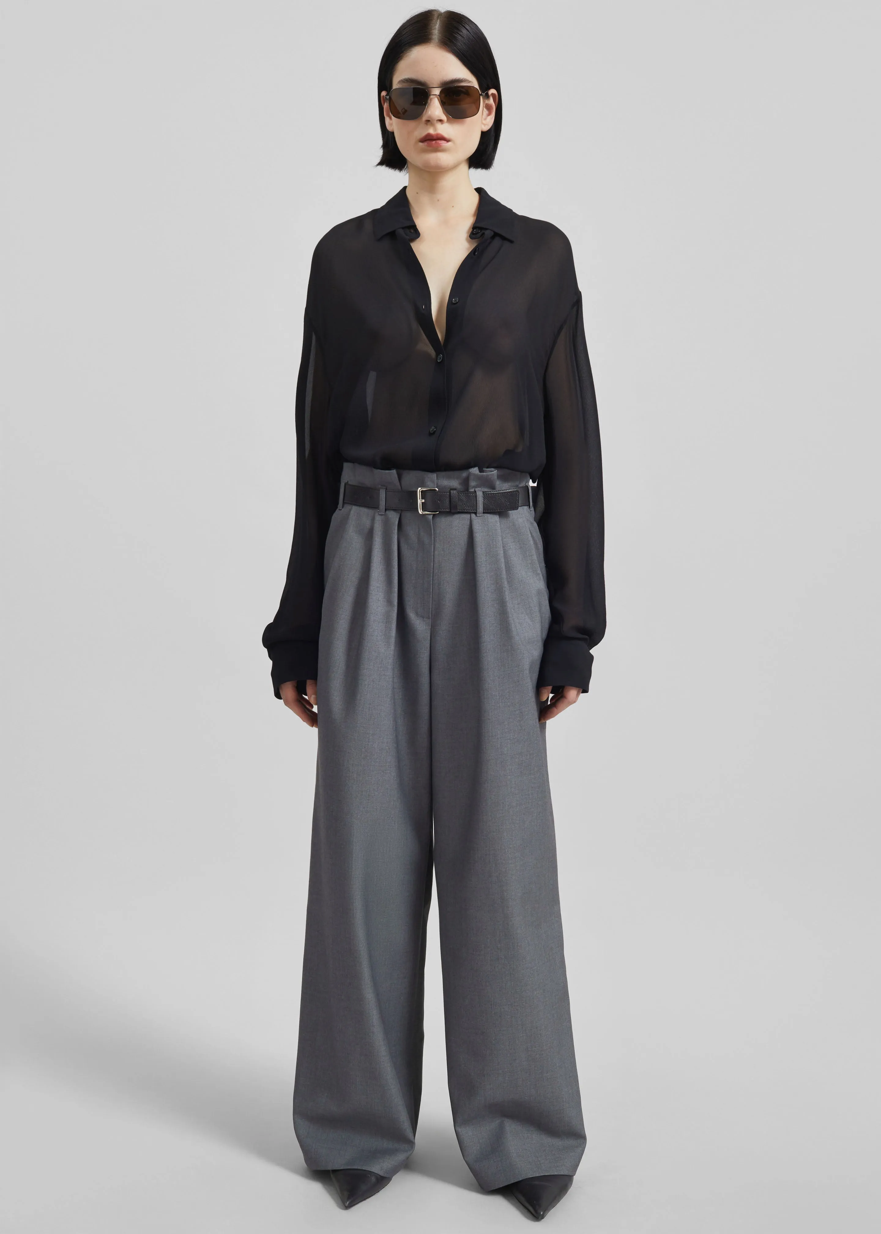 Dulverton Pleated Trousers - Grey sold by Frankie Shop product image thumbnail 4