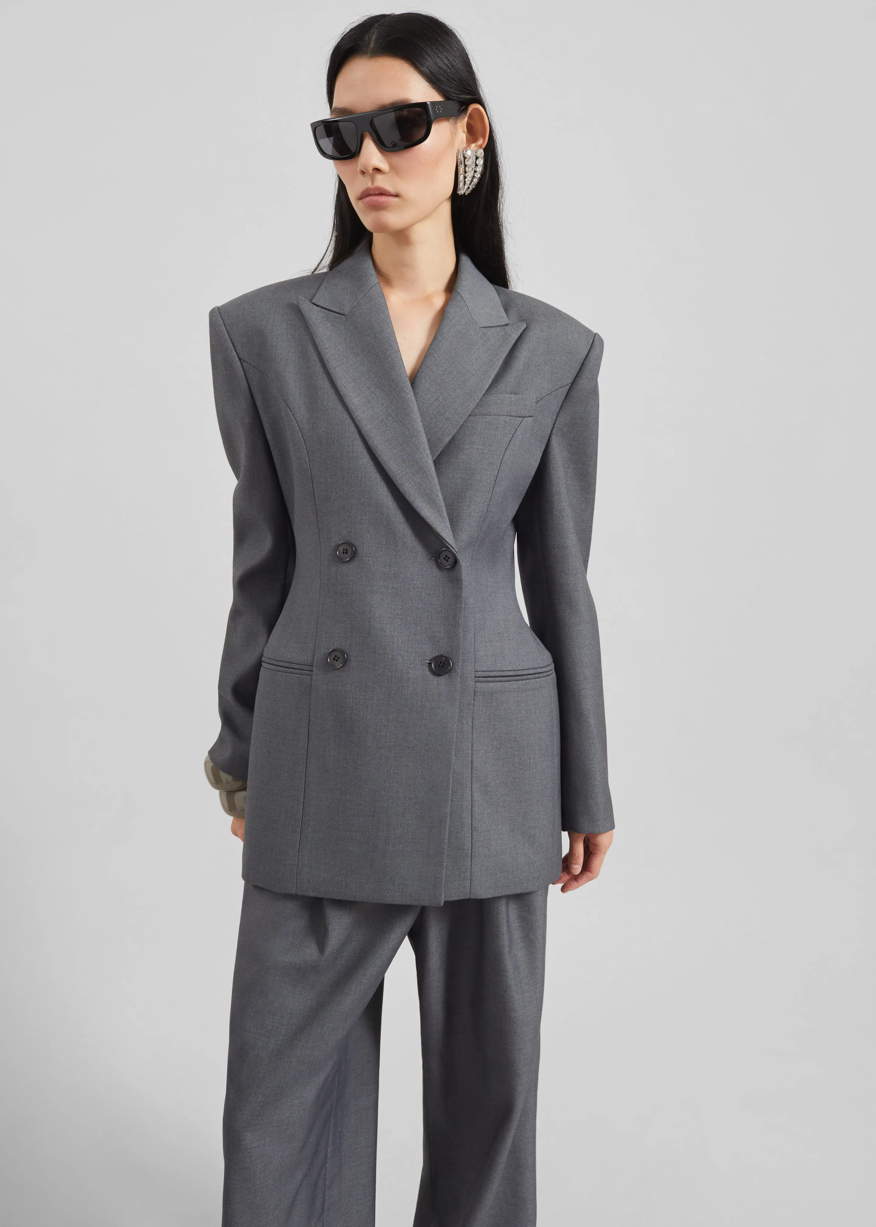 Dulverton Hourglass Blazer - Grey sold by Frankie Shop product image thumbnail 5