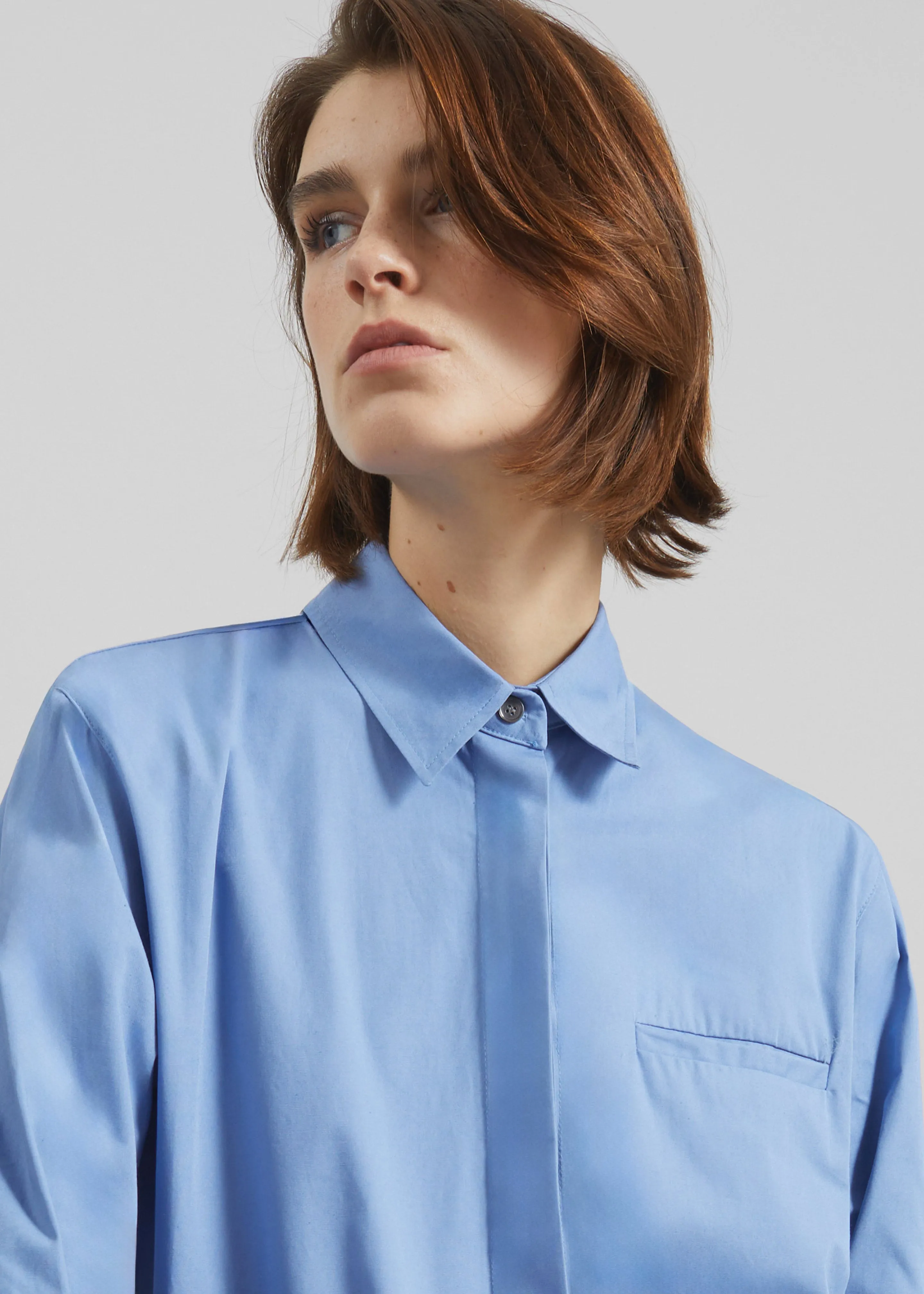 Kniva Cropped Shirt - Blue sold by Frankie Shop product image thumbnail 4