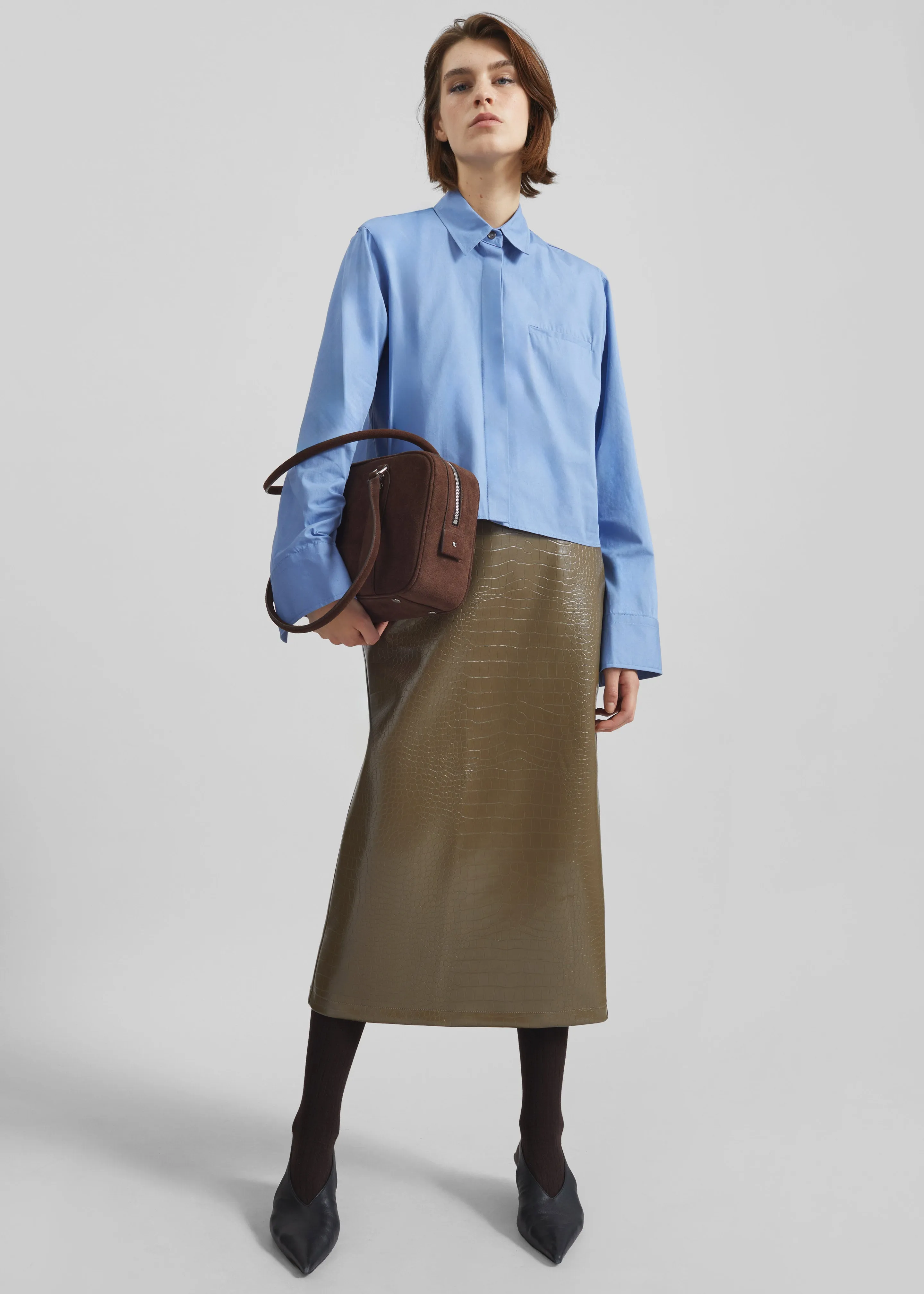 Kniva Cropped Shirt - Blue sold by Frankie Shop product image thumbnail 5