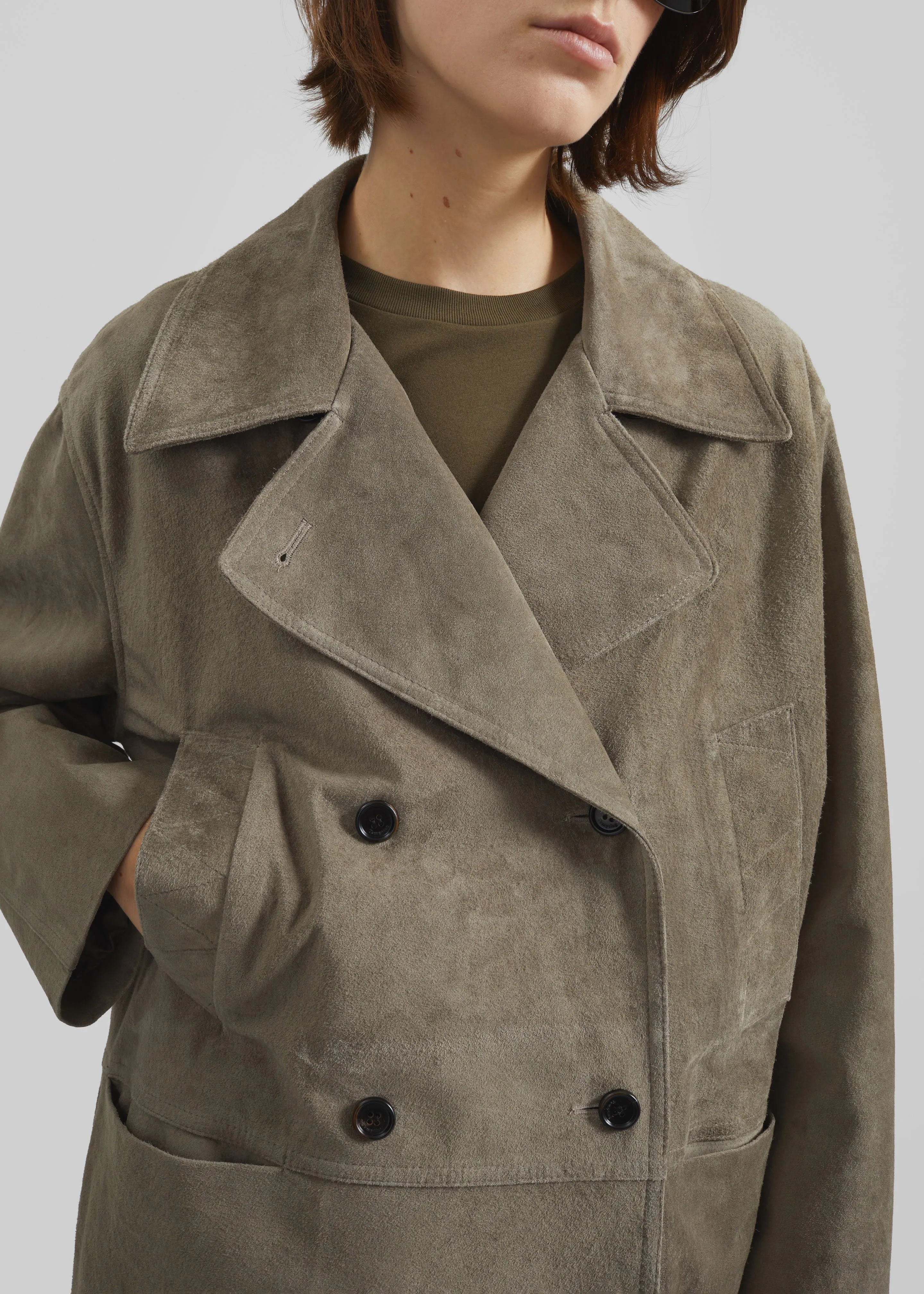 Imatra Suede Jacket - Dark Taupe sold by Frankie Shop product image thumbnail 3