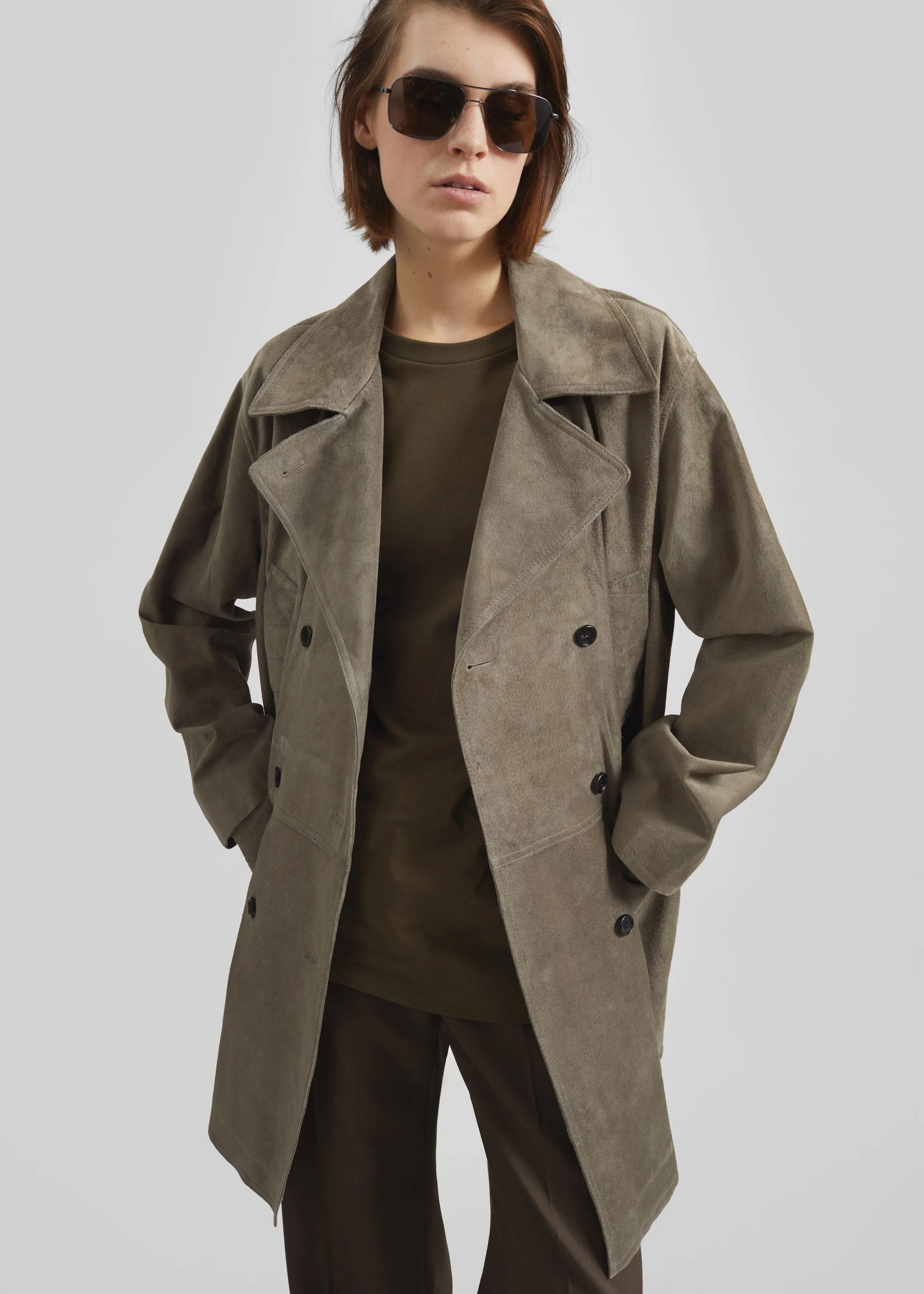Imatra Suede Jacket - Dark Taupe sold by Frankie Shop product image thumbnail 4