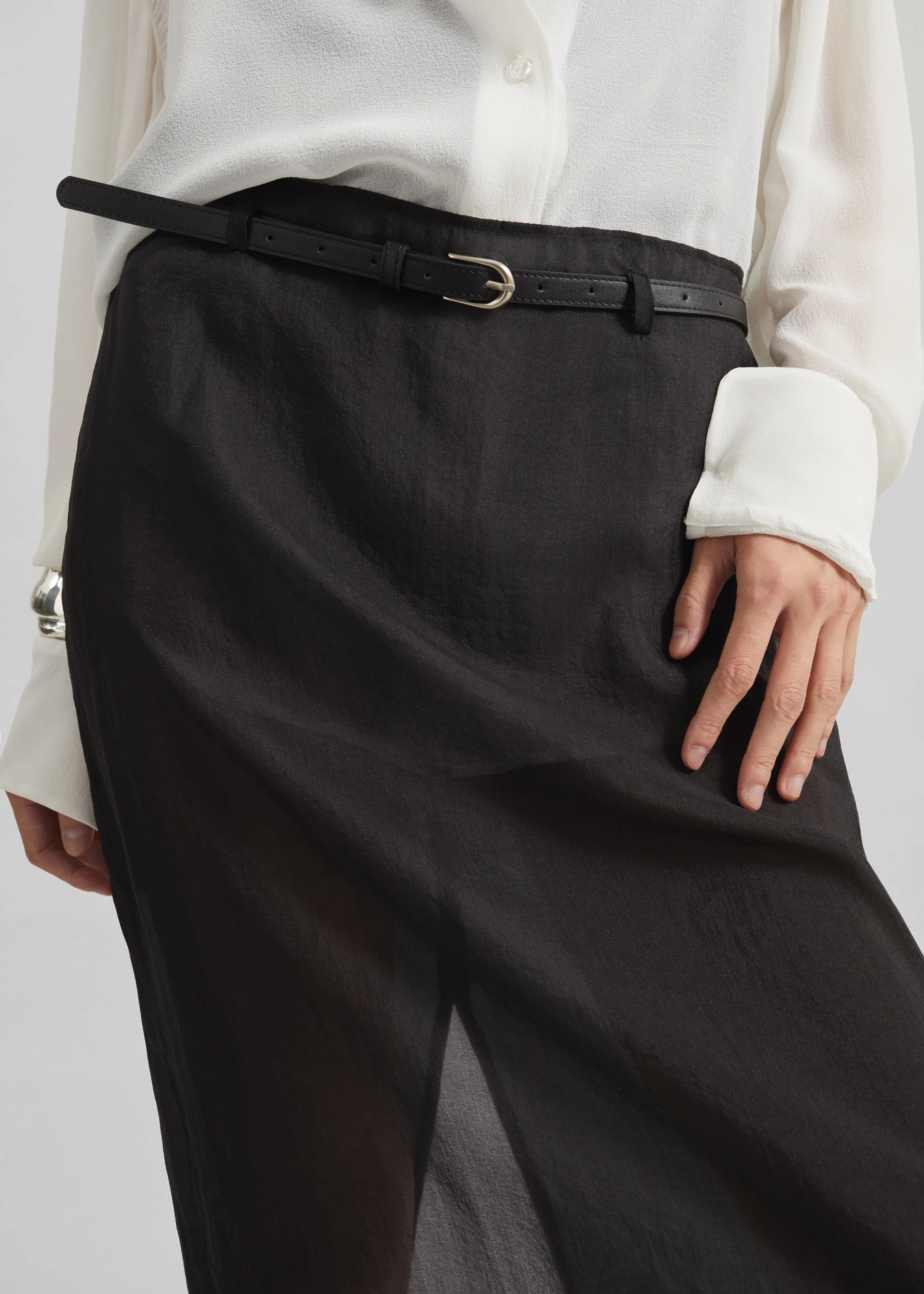 Lolai Sheer Lace Skirt - Black sold by Frankie Shop product image thumbnail 4