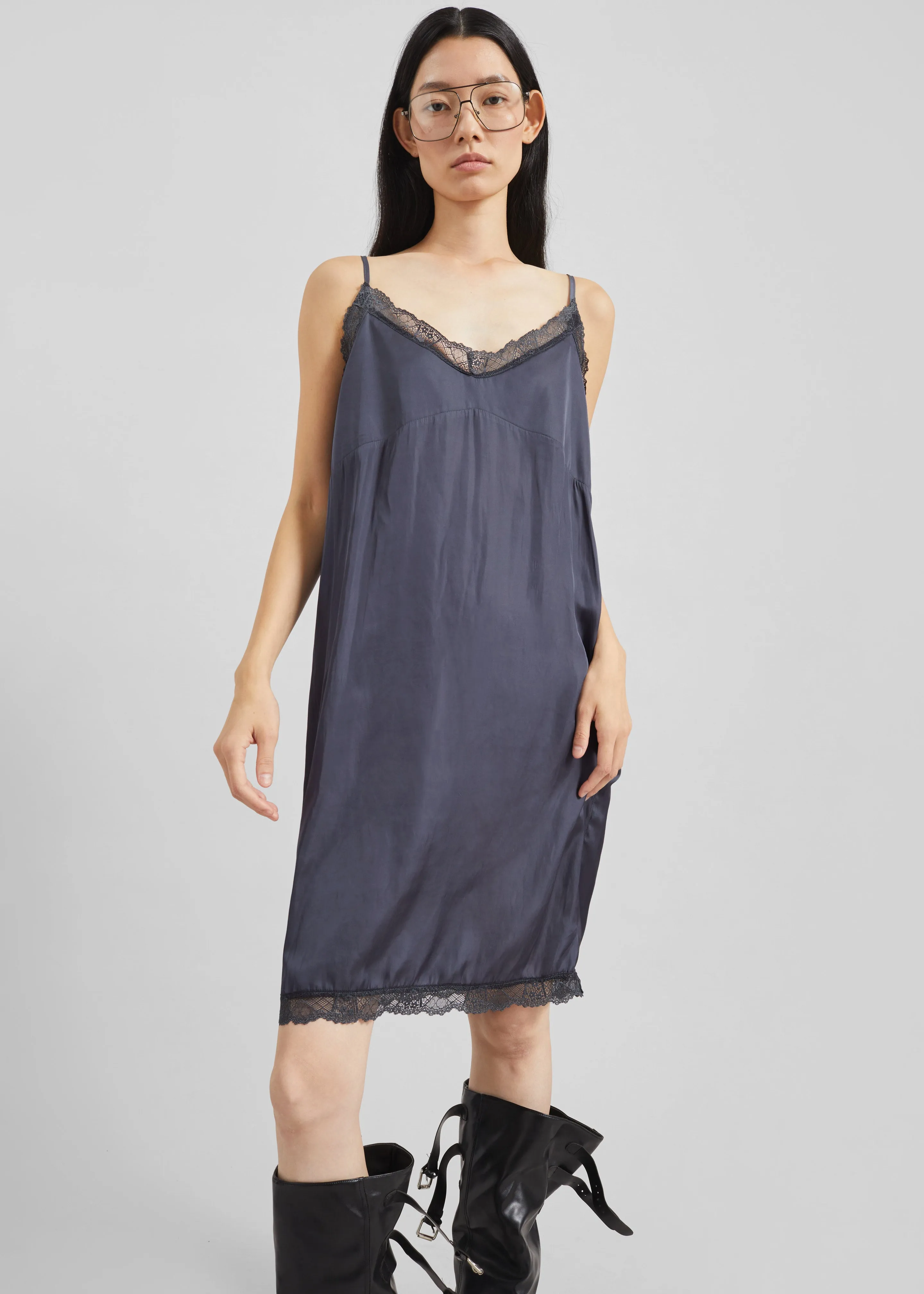Romilly Lace Slip Dress - Slate Grey sold by Frankie Shop product image thumbnail 4