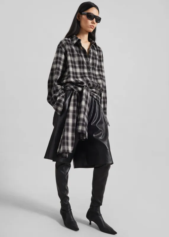 Risarven Faux Leather Bermuda Shorts - Black sold by Frankie Shop