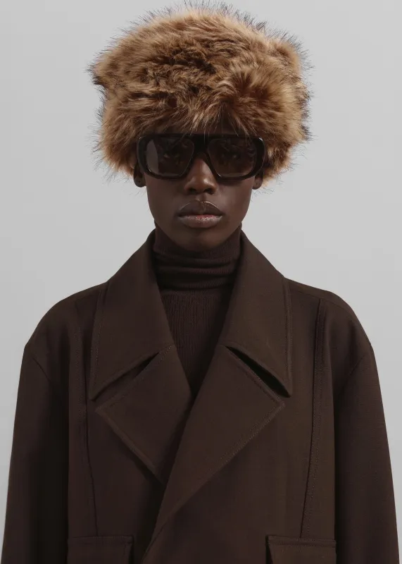 Bansko Faux Fur Hat - Beige sold by Frankie Shop