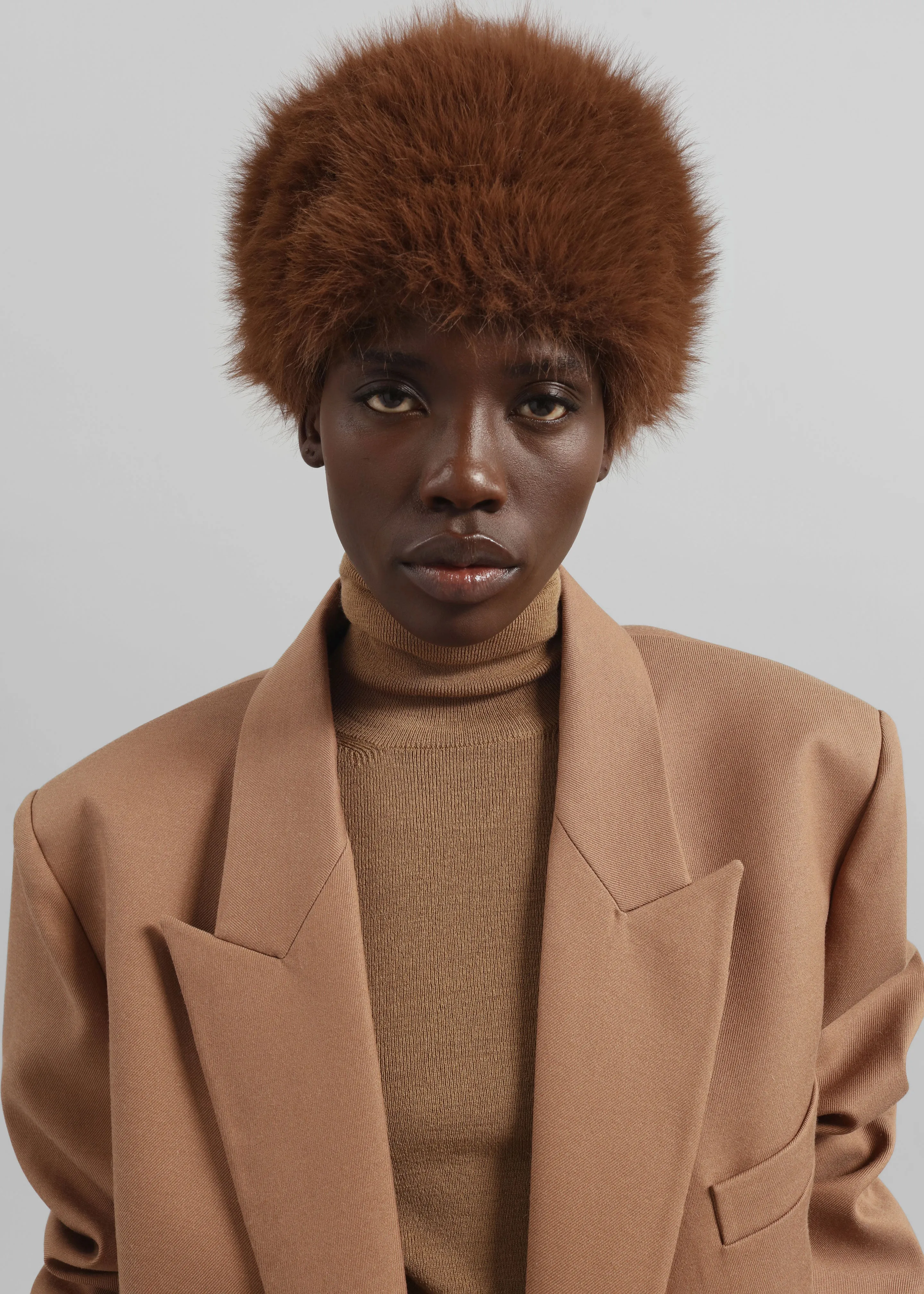 Bansko Faux Fur Hat - Brown sold by Frankie Shop product image thumbnail 3