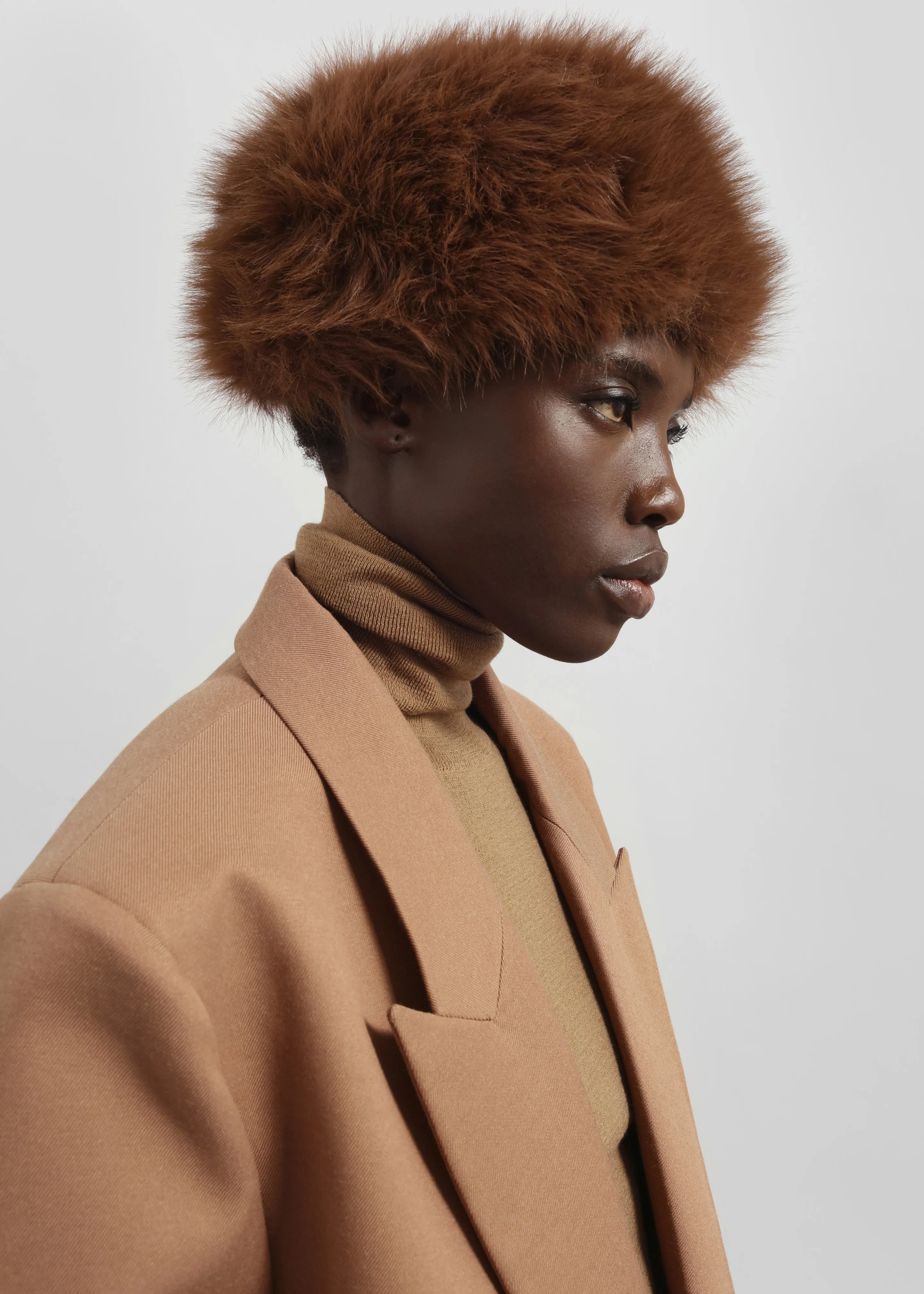 Bansko Faux Fur Hat - Brown sold by Frankie Shop product image thumbnail 4