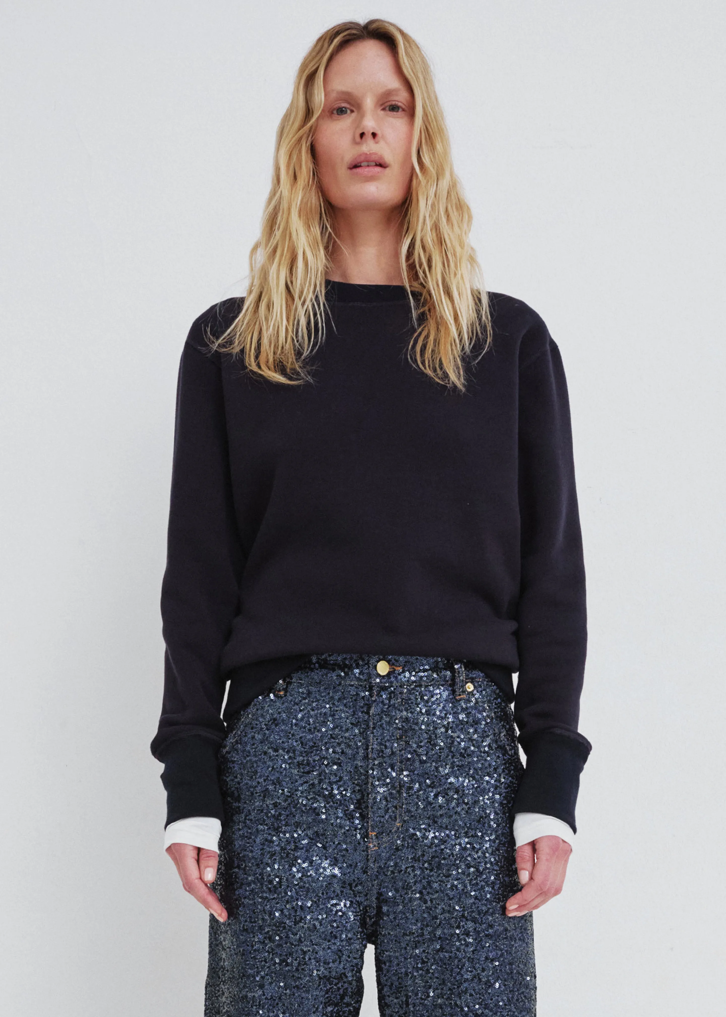 Darkpark You'll Never Take Me Off Cashmere Sweatshirt - Blue Navy sold by Frankie Shop