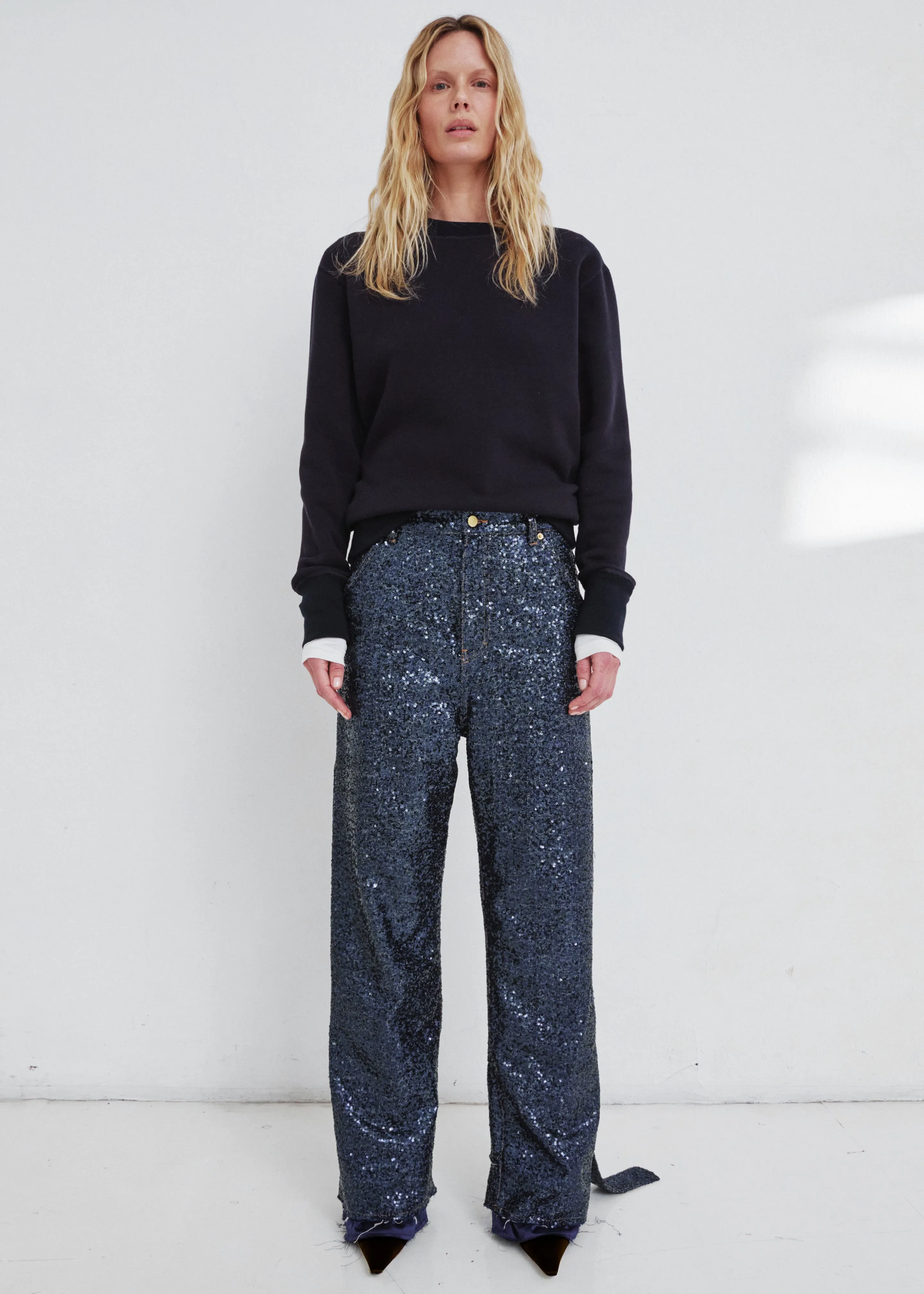 Darkpark You'll Never Take Me Off Cashmere Sweatshirt - Blue Navy sold by Frankie Shop product image thumbnail 2