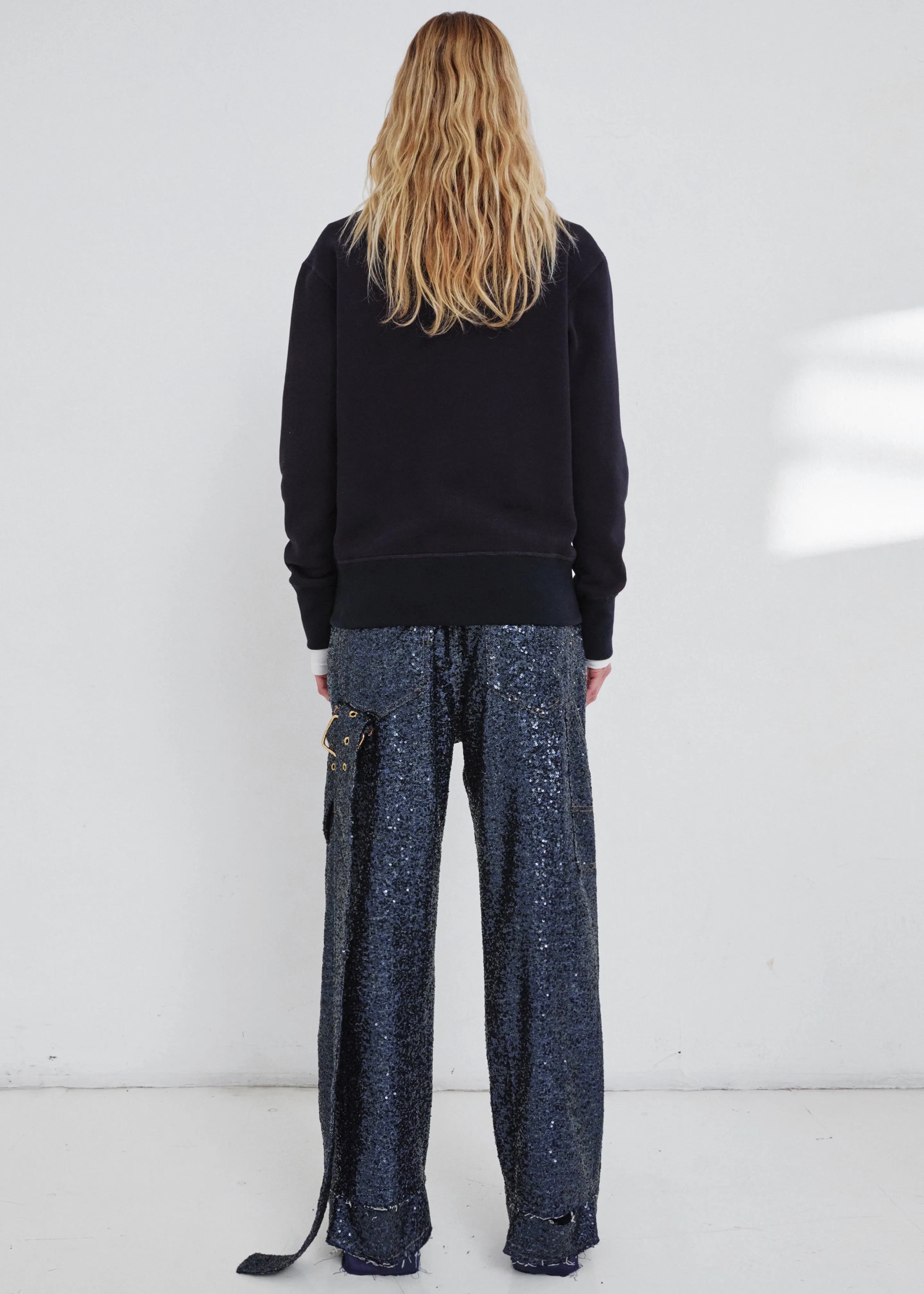 Darkpark You'll Never Take Me Off Cashmere Sweatshirt - Blue Navy sold by Frankie Shop product image thumbnail 5