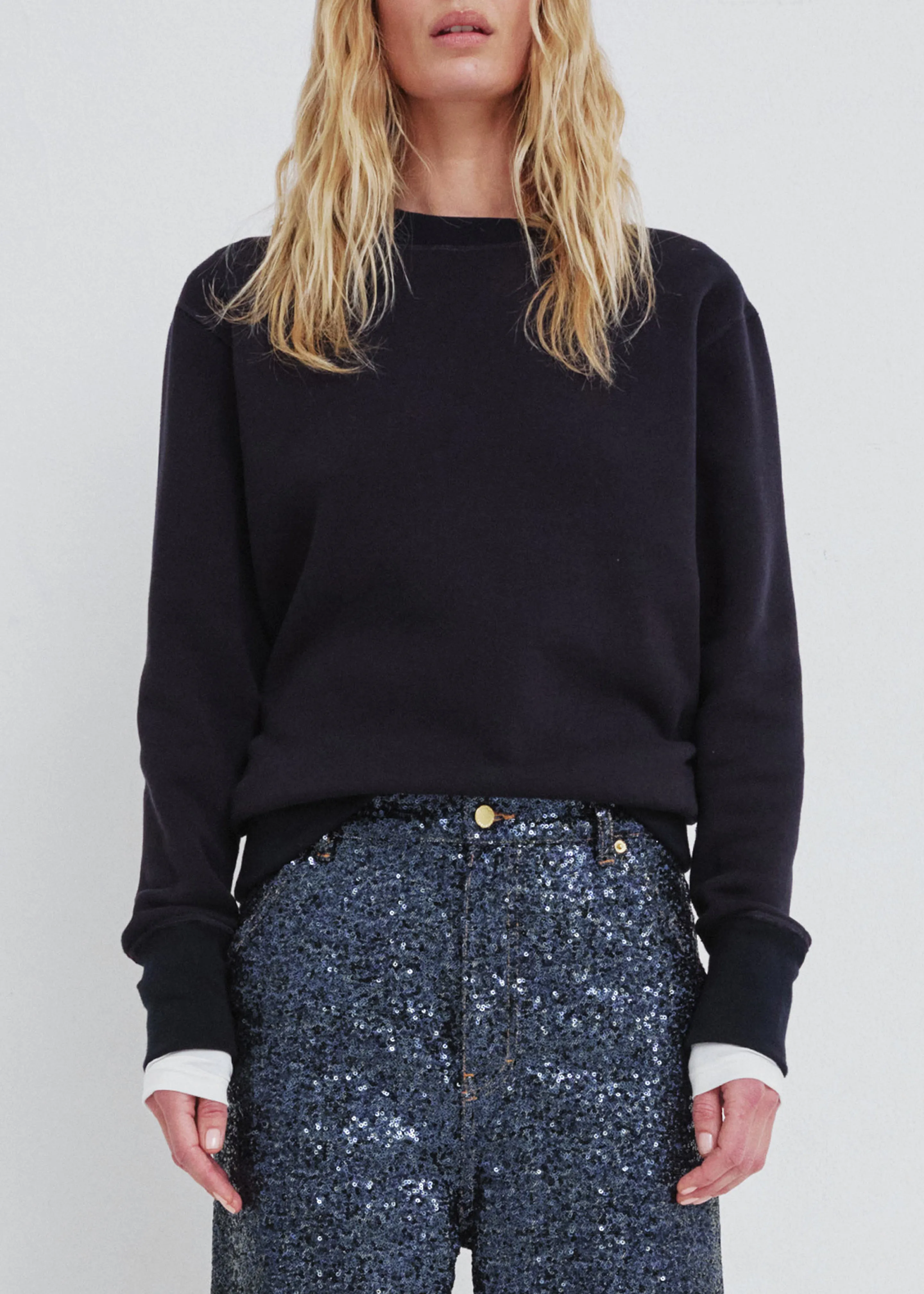 Darkpark You'll Never Take Me Off Cashmere Sweatshirt - Blue Navy sold by Frankie Shop product image thumbnail 4