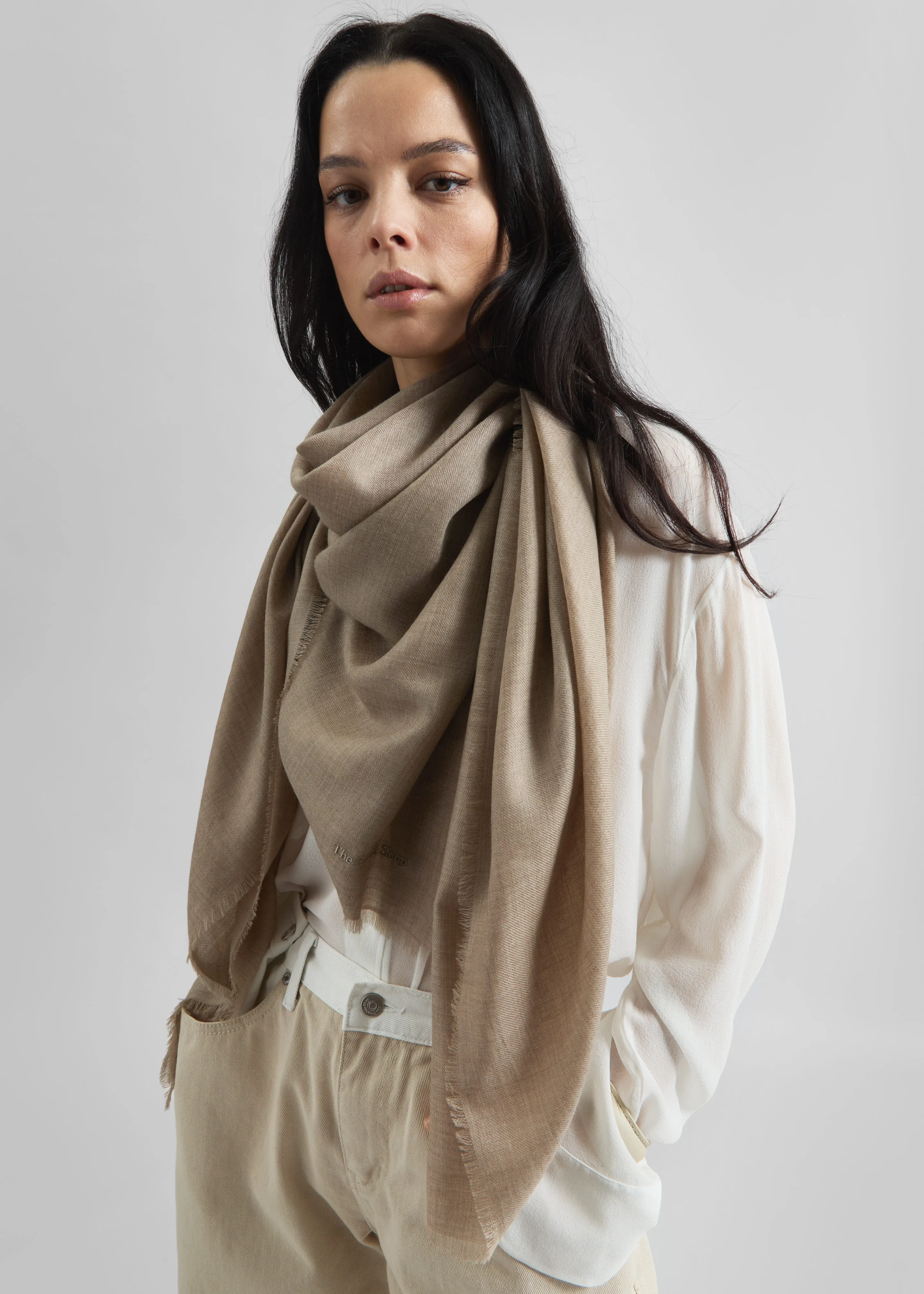 Sanova Twill Scarf - Taupe sold by Frankie Shop product image thumbnail 3