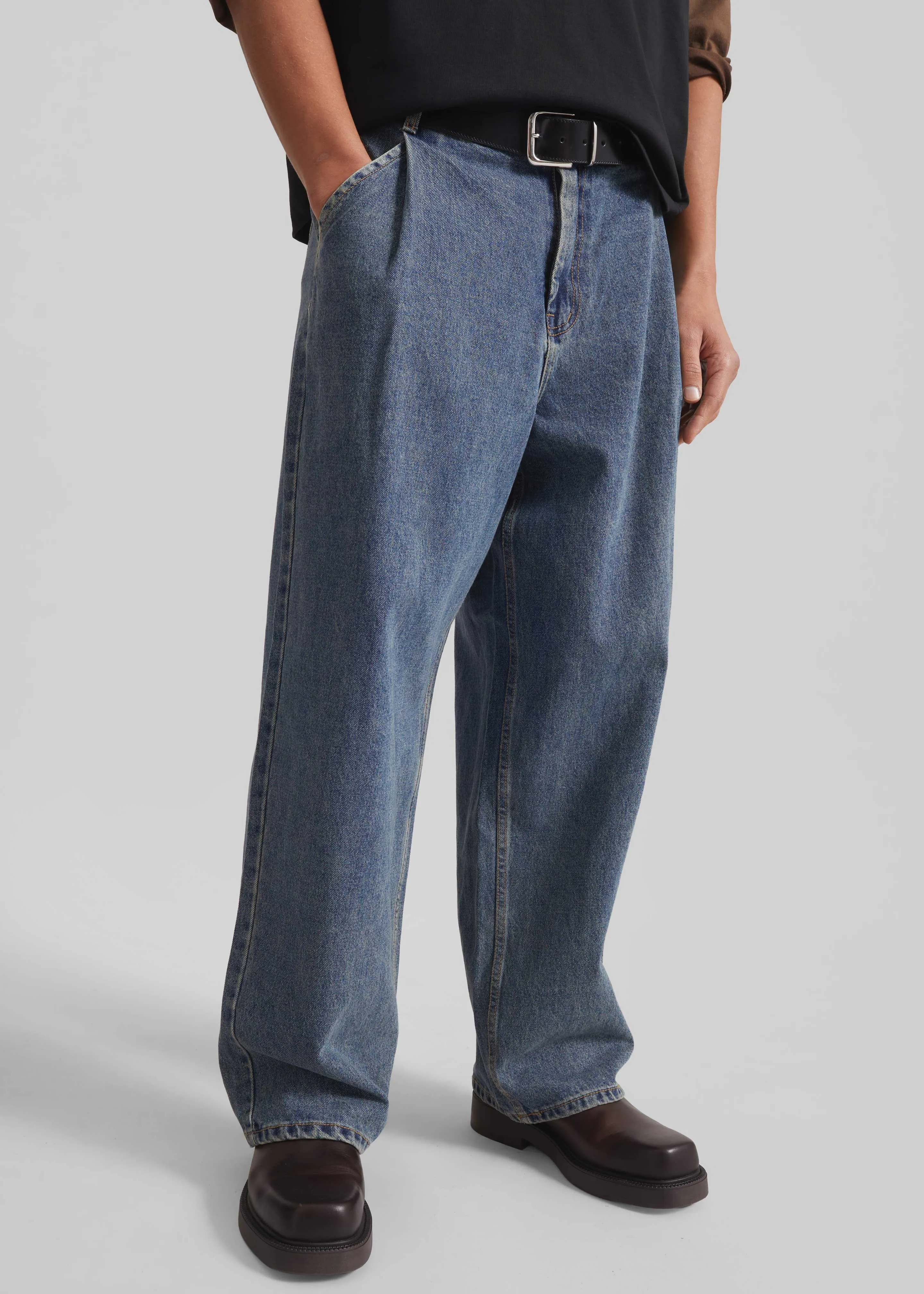 Trafal Wide Jeans - Blue Wash sold by Frankie Shop