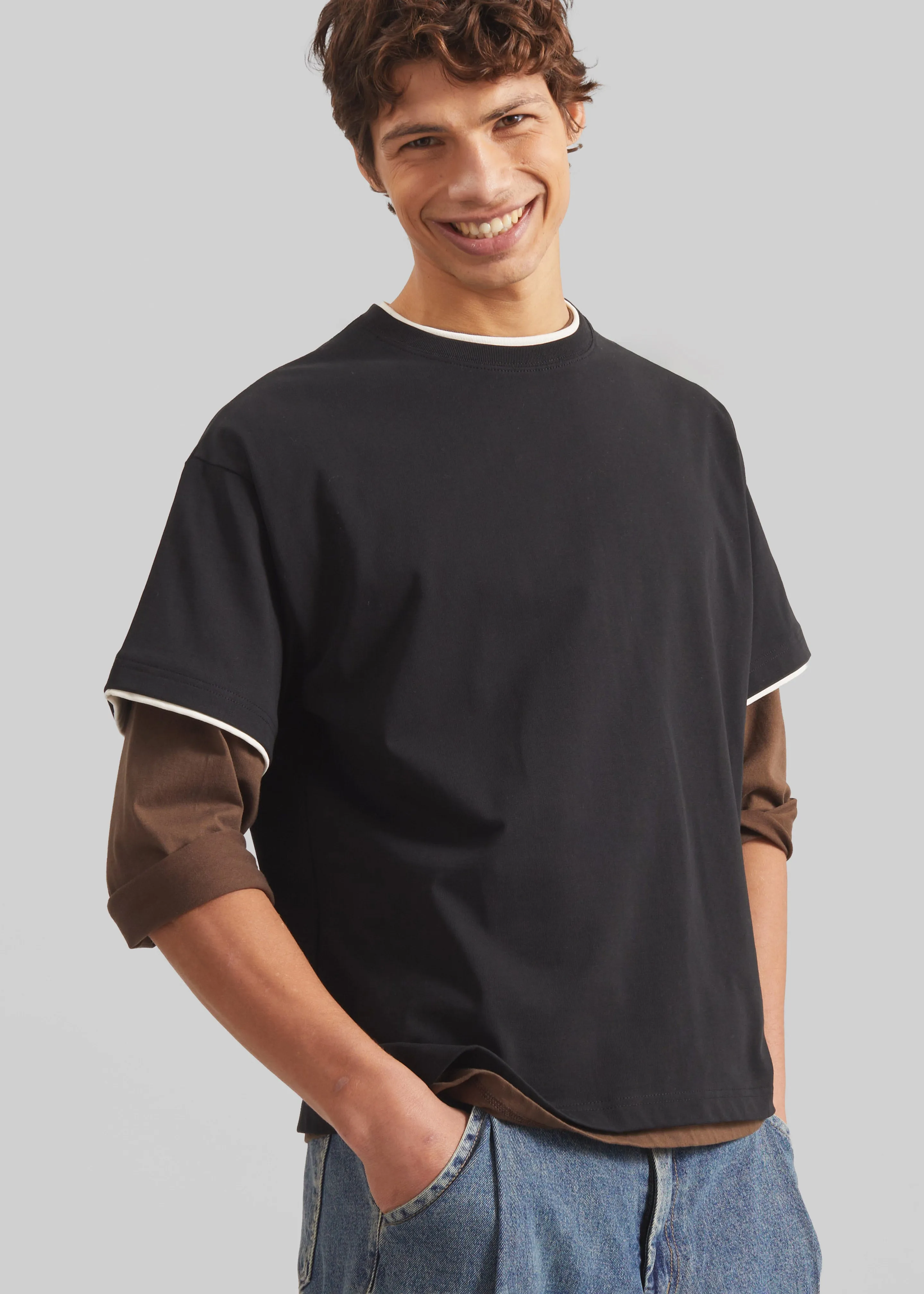 Warem Layer Effect Tee - Black sold by Frankie Shop product image thumbnail 5