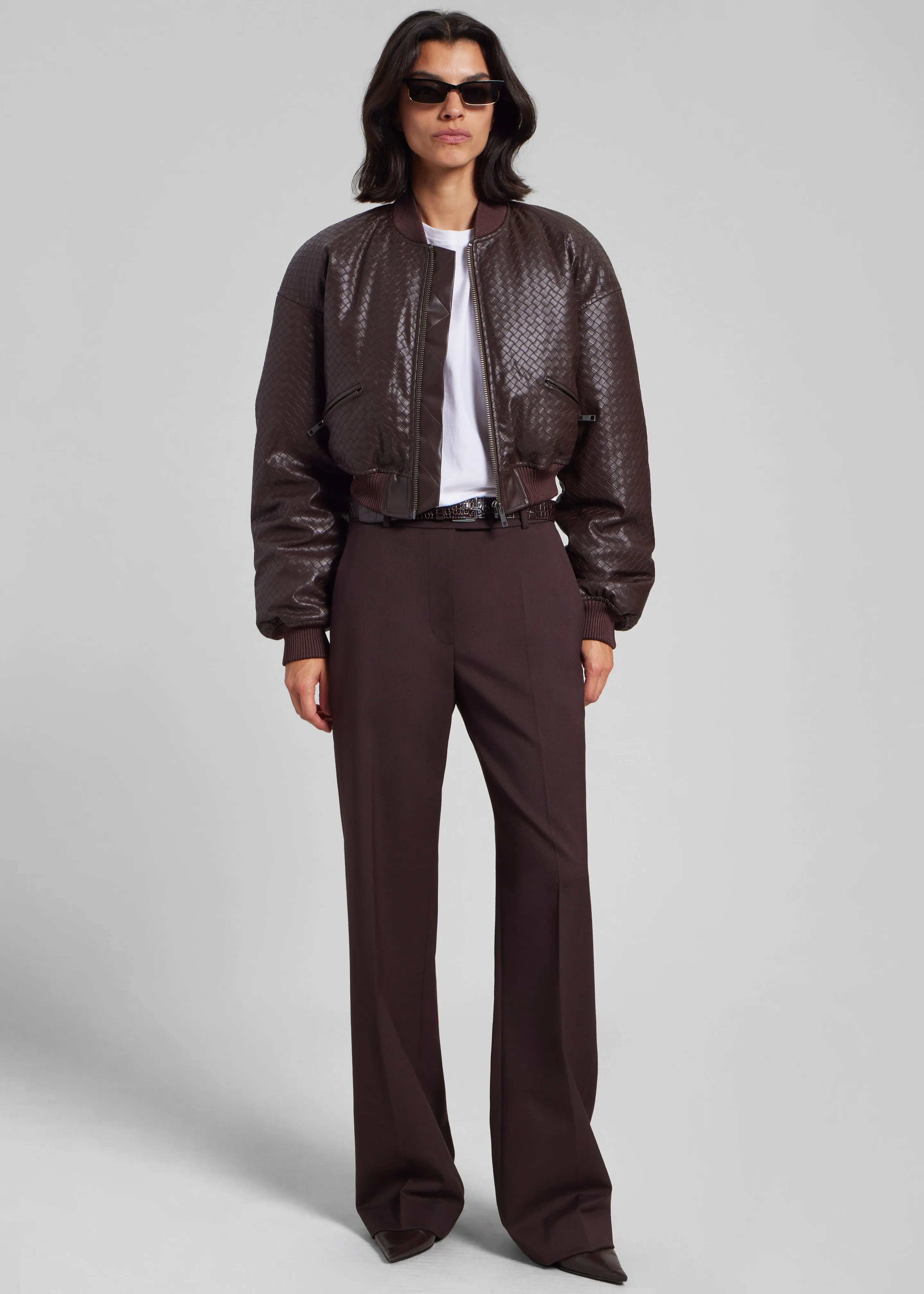 Rotate Cropped Puffer Jacket - Dark Brown sold by Frankie Shop product image thumbnail 4