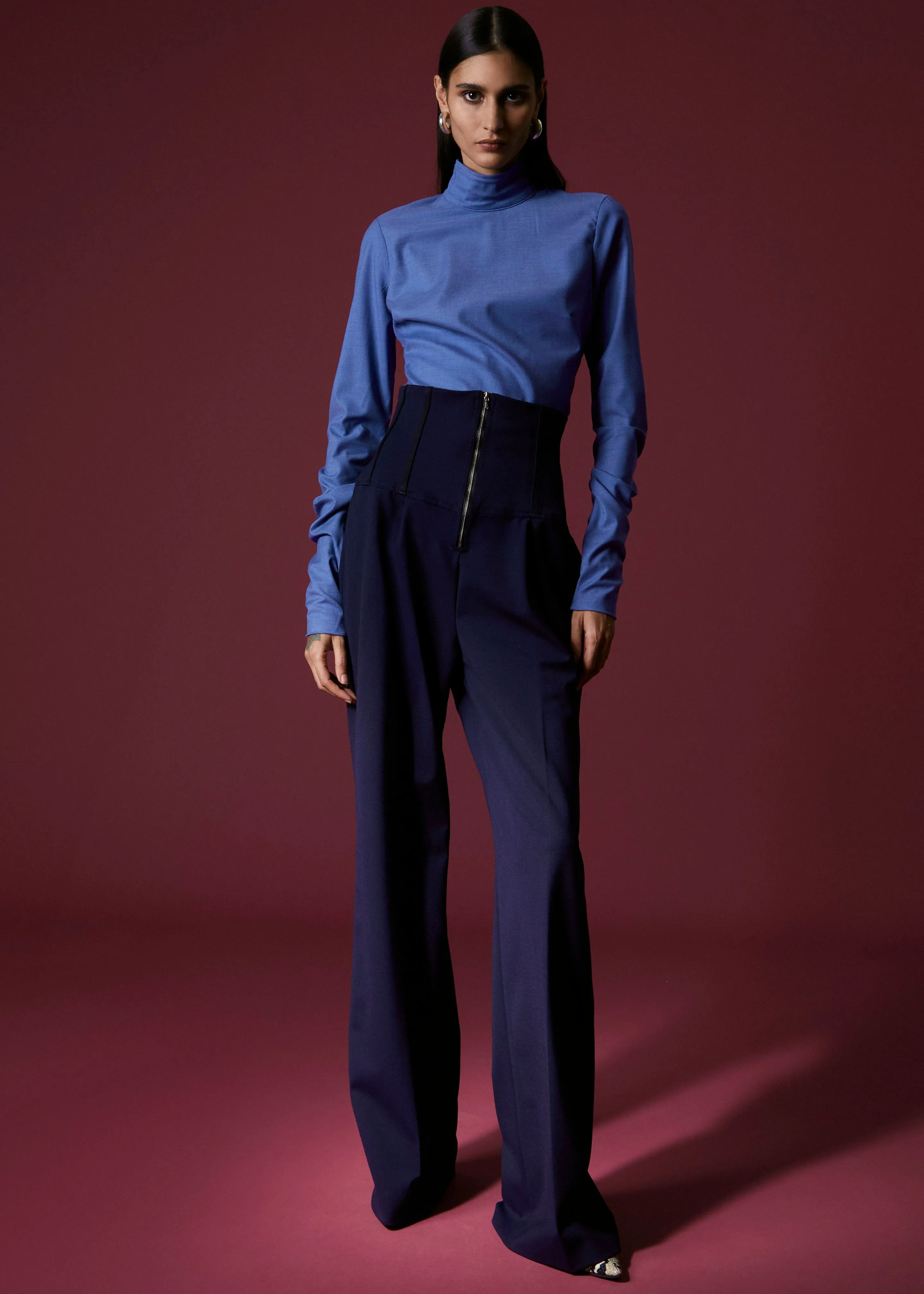 TheLatest Cloe Pants - Night Blue sold by Frankie Shop