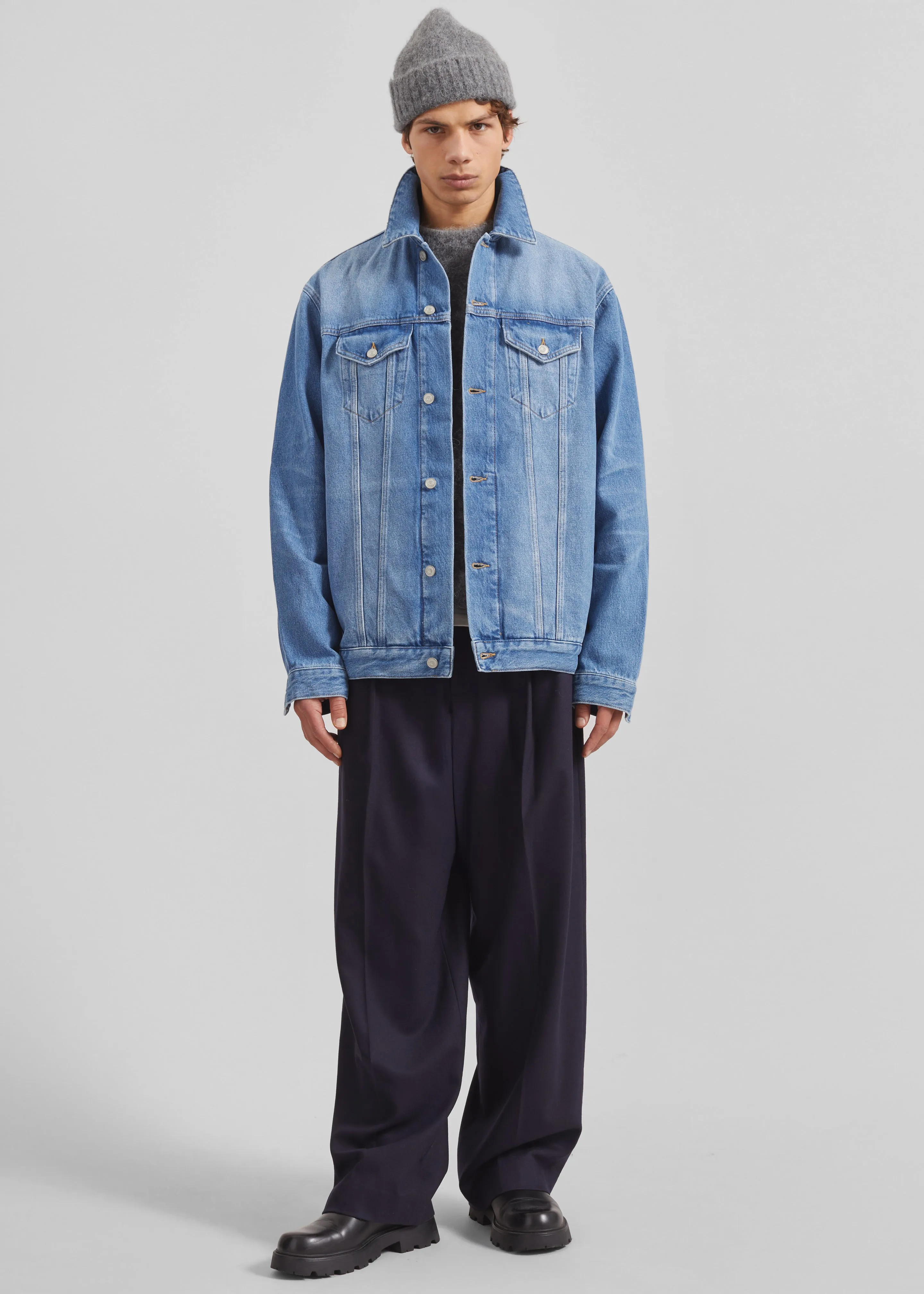 Milton Flannel Trousers - Navy sold by Frankie Shop product image thumbnail 5