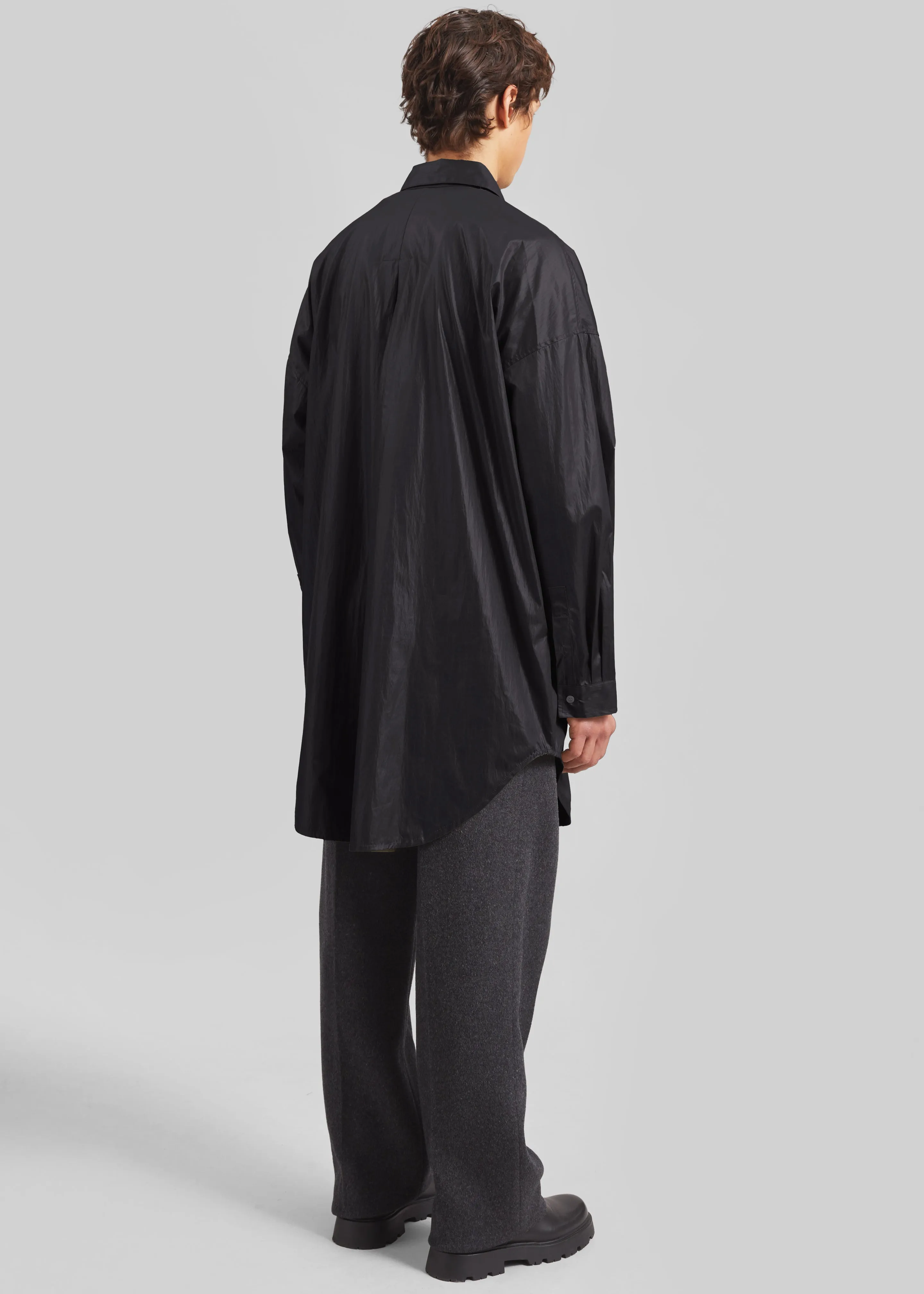 Etah Lustrous Oversized Shirt - Black sold by Frankie Shop product image thumbnail 5
