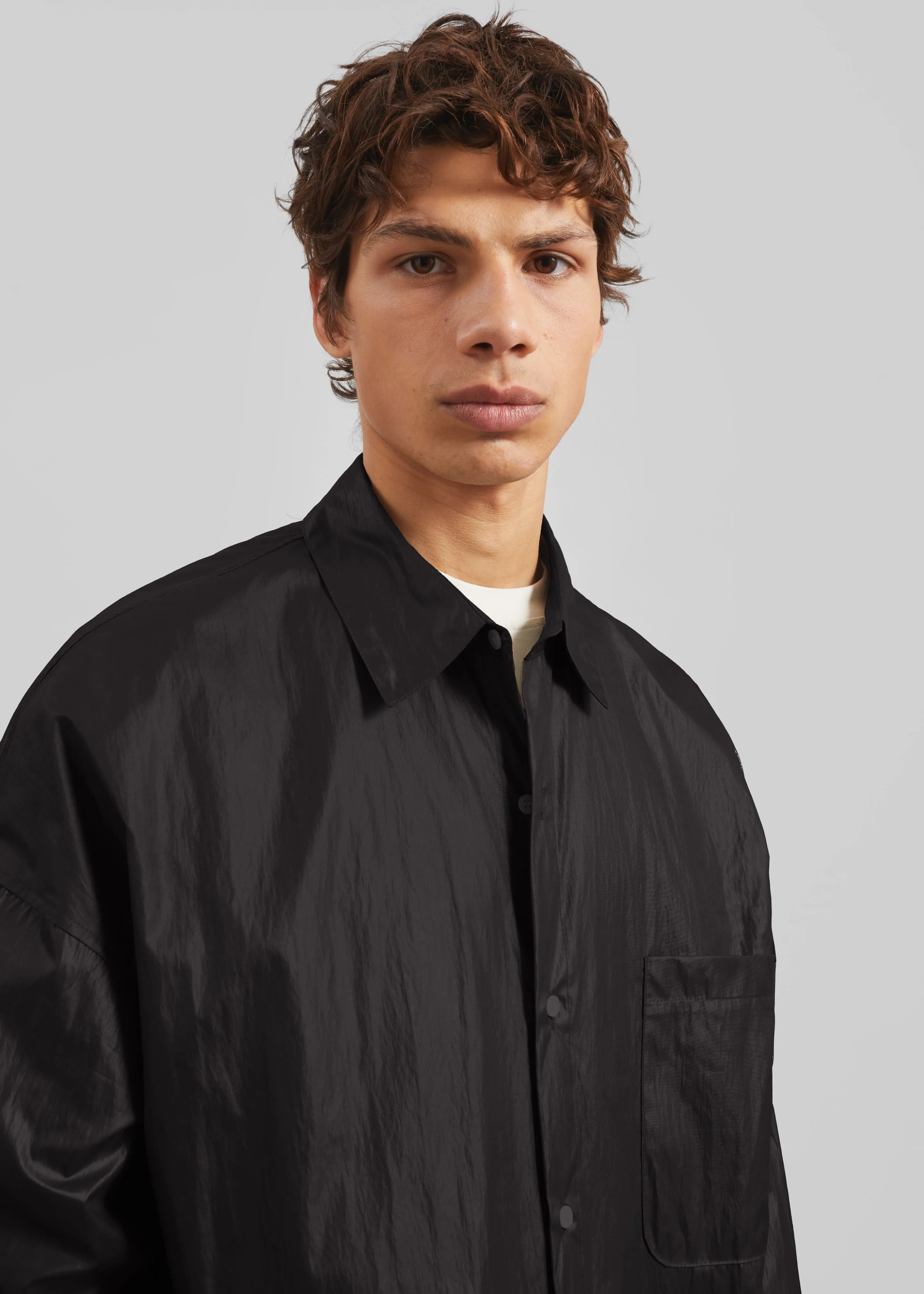 Etah Lustrous Oversized Shirt - Black sold by Frankie Shop product image thumbnail 2